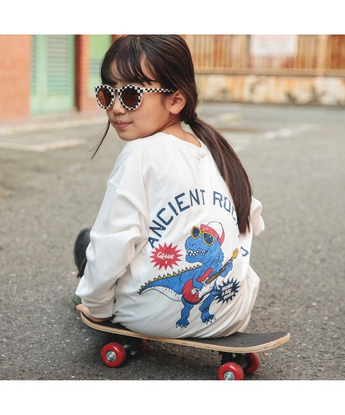 ブランシェス BRANSHES 【WEB限定/DRC/お肌に嬉しい綿100%】アソートグラフィック長袖Tシャツ,オフホワイト