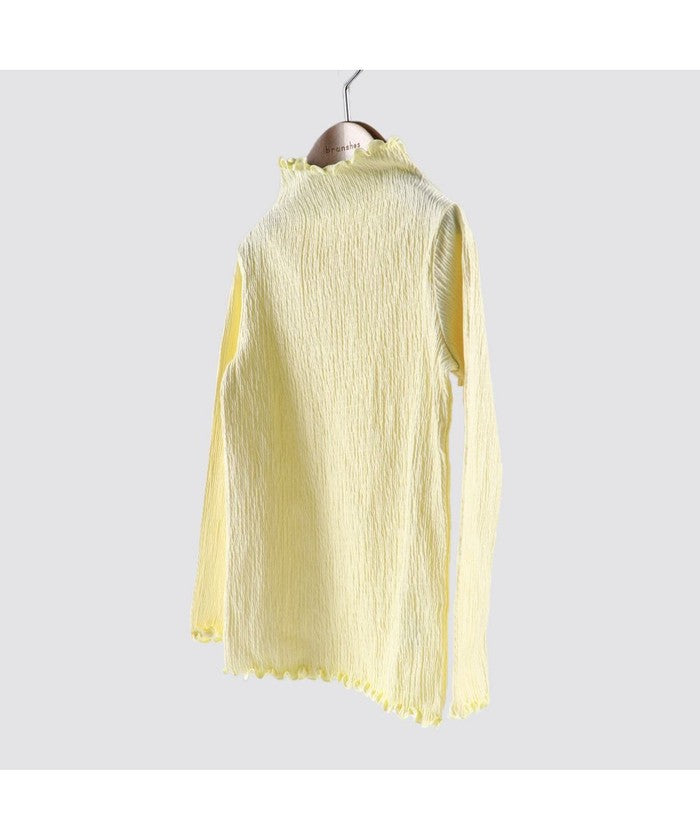 ブランシェス BRANSHES クシュクシュカットソー長袖Tシャツ,イエロー