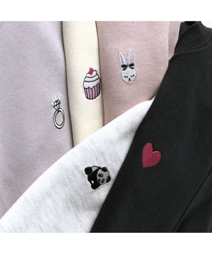 ブランシェス BRANSHES 【WEB限定/DRC/やわらか薄手裏毛】ワンポイント刺しゅうトレーナー