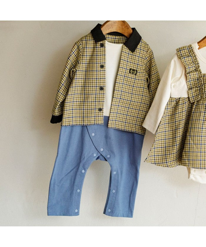 ブランシェス BRANSHES 20/ー天竺/先染めチェック柄 【お揃い】長袖CA