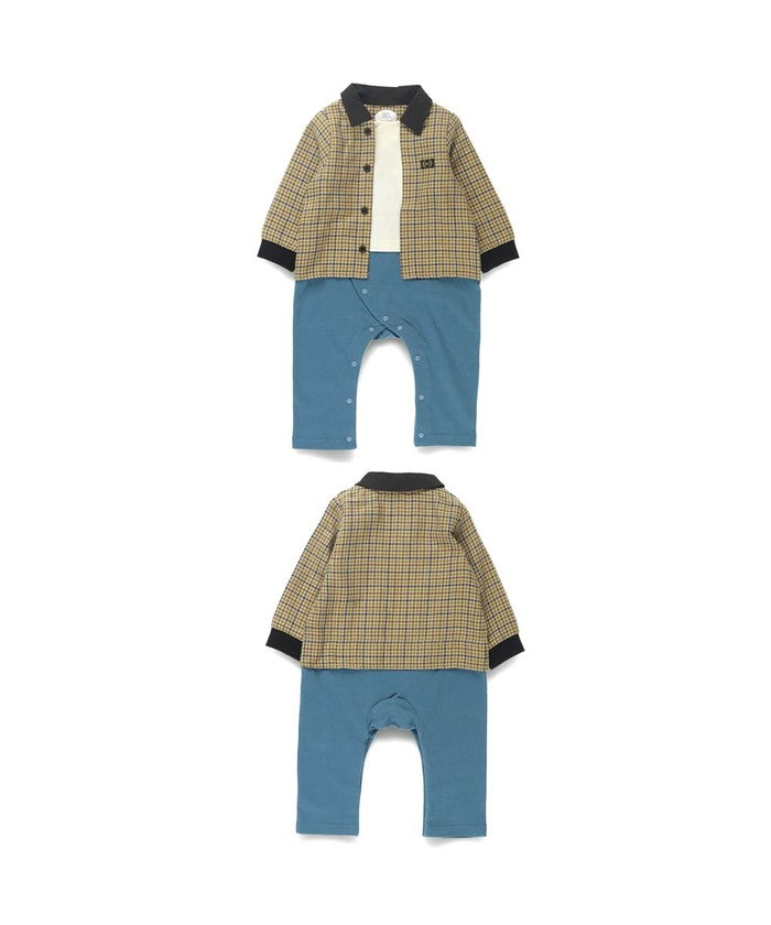 ブランシェス BRANSHES 20/ー天竺/先染めチェック柄 【お揃い】長袖CA