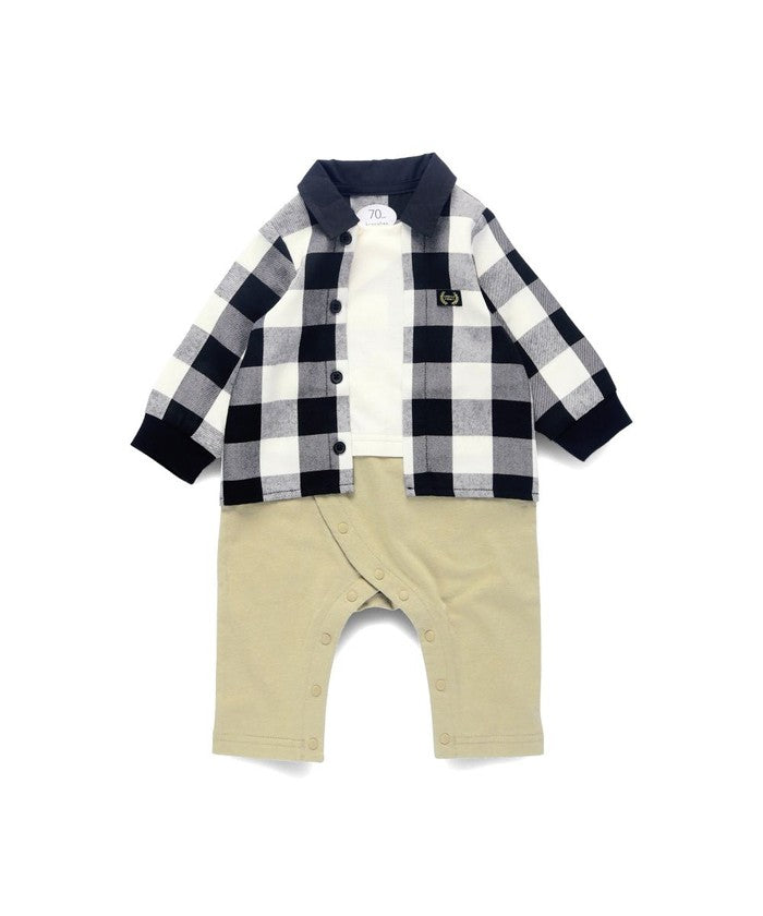 ブランシェス BRANSHES 20/ー天竺/先染めチェック柄 【お揃い】長袖CA