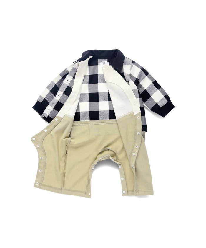 ブランシェス BRANSHES 20/ー天竺/先染めチェック柄 【お揃い】長袖CA