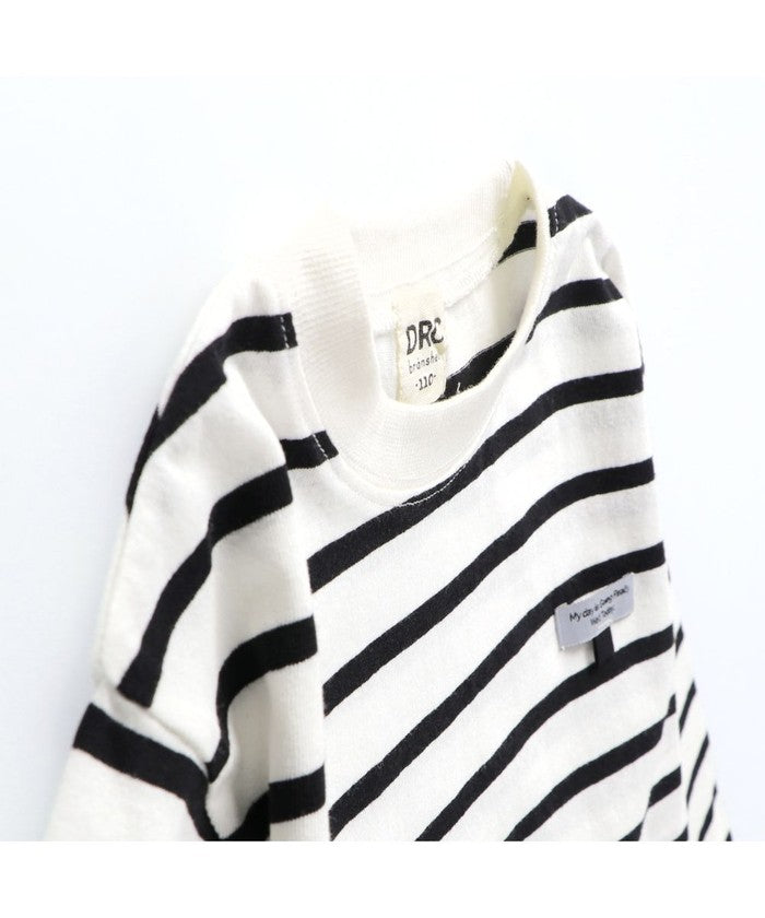 ブランシェス BRANSHES 【DRC/お肌に嬉しい綿100%】名札通しループ付きボーダー長袖Tシャツ