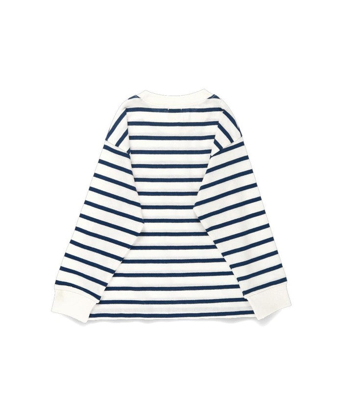 ブランシェス BRANSHES 【DRC/お肌に嬉しい綿100%】名札通しループ付きボーダー長袖Tシャツ