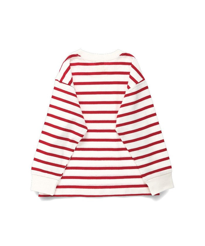 ブランシェス BRANSHES 【DRC/お肌に嬉しい綿100%】名札通しループ付きボーダー長袖Tシャツ