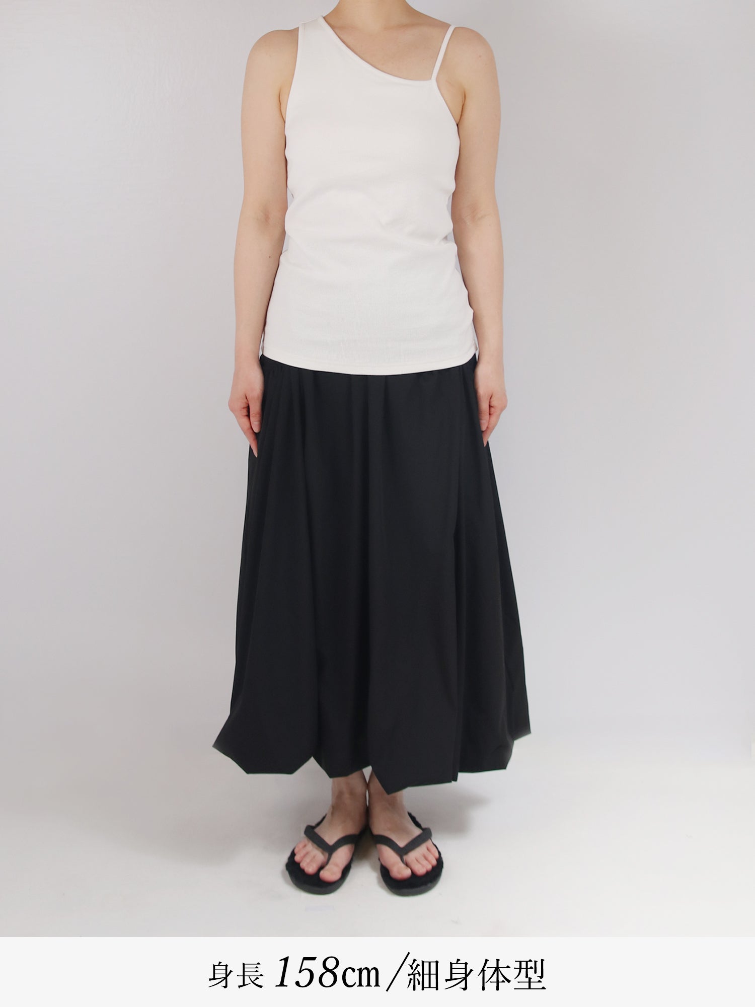 ブラウンアンドストリート Brown&Street アシンメトリータンク (ホワイト) ホワイト