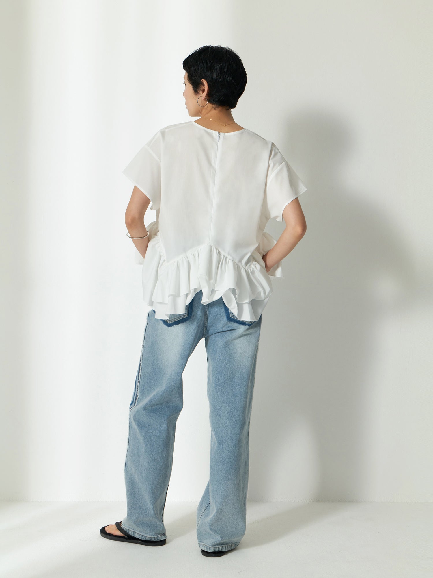ブラウンアンドストリート Brown&Street サマーフェアリーブラウス (ホワイト) ホワイト