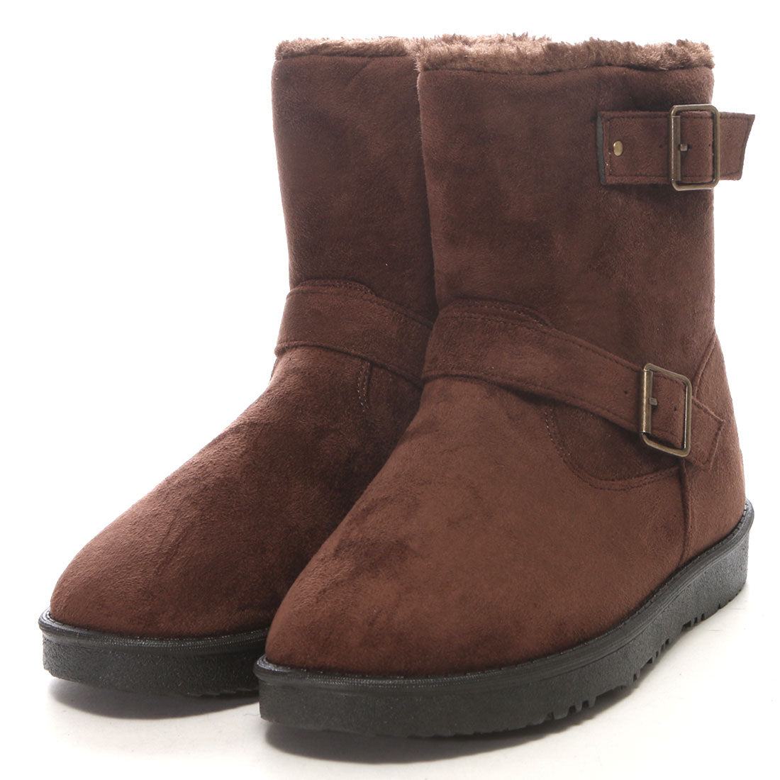 BRACCIANO Men's Shearling Boots, Engineer Shearling Boots with Secret In-Heel