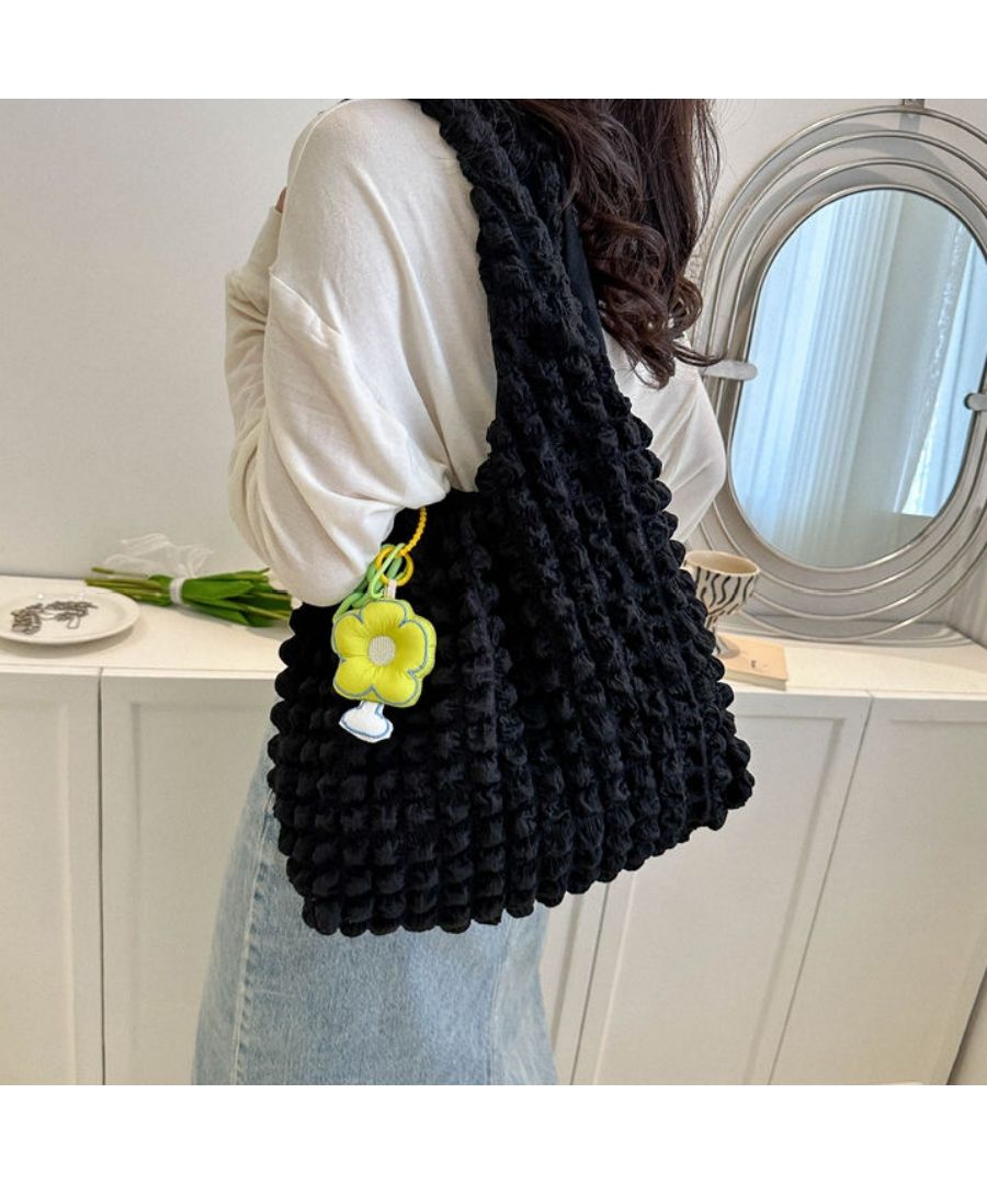 Beststore Popcorn Tote Bag Bag Pocopoco Bag Poko Poko Korean Fashion Puff Embossed Eco Bag Women's Shoulder Bag Adult Cute Waffle Style Bag