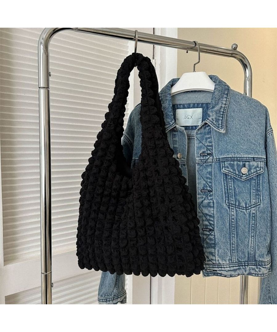 Beststore Popcorn Tote Bag Bag Pocopoco Bag Poko Poko Korean Fashion Puff Embossed Eco Bag Women's Shoulder Bag Adult Cute Waffle Style Bag