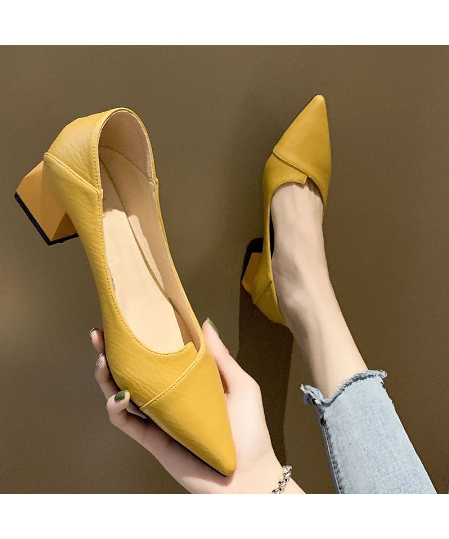 最佳商店 Beststore 包鞋 粗跟 方形扣飾 鑽飾釘跟 通勤 韓國高跟鞋 褶皺設計 鞋子 鞋子 可走路 平底 休閒 辦公