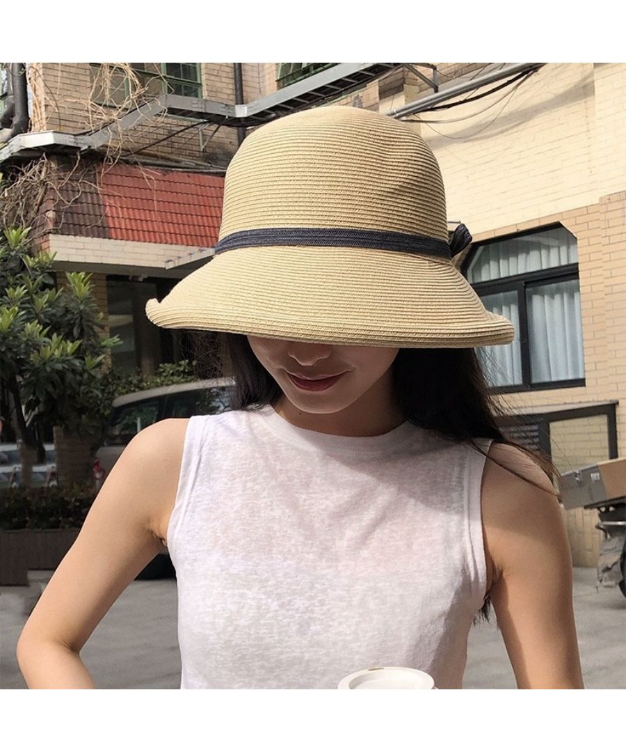 最佳商店 Beststore 麥稈帽 女士 可折疊 寬邊麥稈帽 uv防護 遮陽帽 遮陽帽 寬邊帽 草帽 帽子 可折疊帽子 時尚 大號