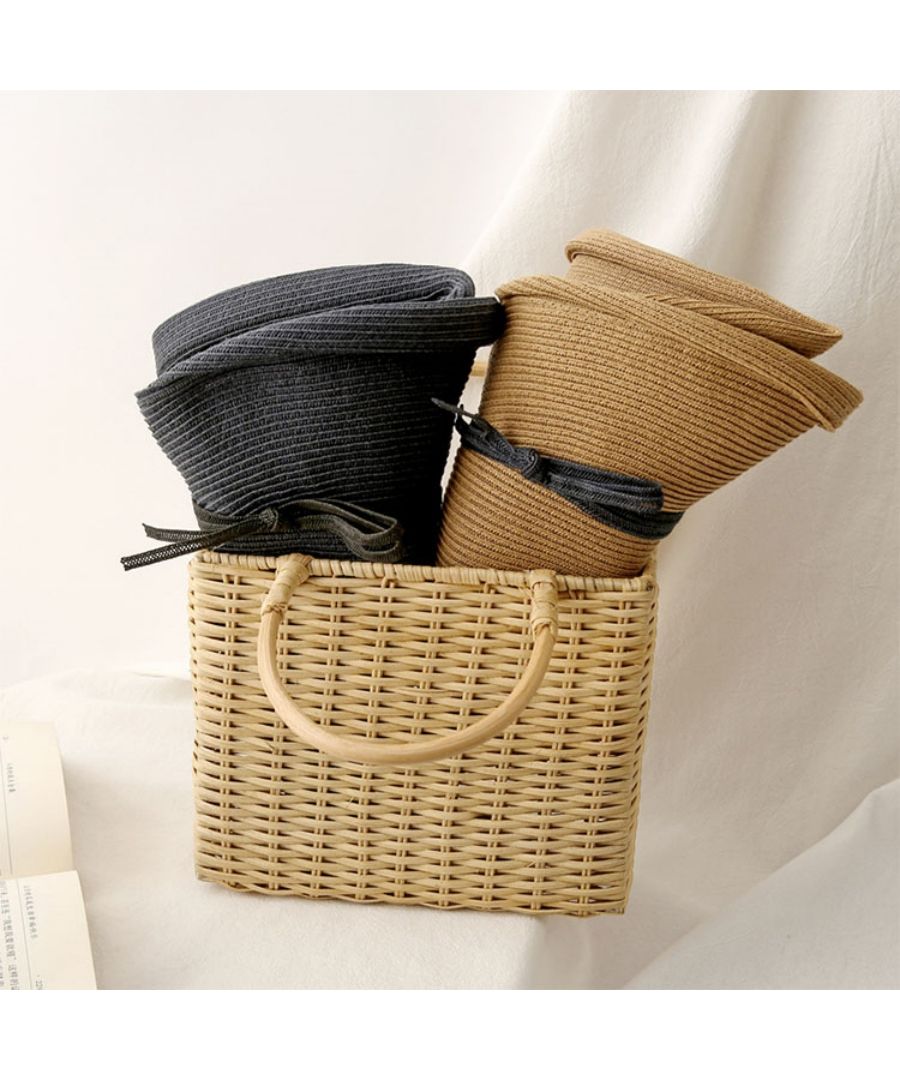 最佳商店 Beststore 麥稈帽 女士 可折疊 寬邊麥稈帽 uv防護 遮陽帽 遮陽帽 寬邊帽 草帽 帽子 可折疊帽子 時尚 大號