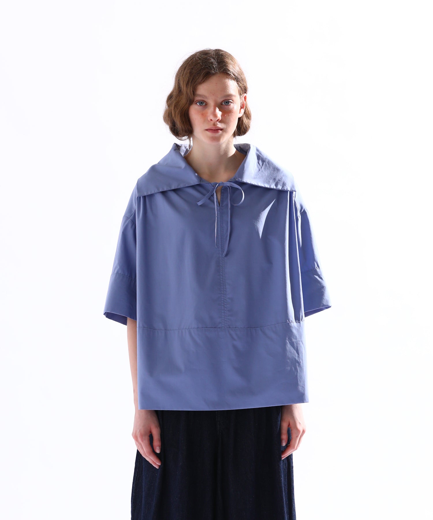 ケレン Kelen 「KELEN/ケレン」ワイドカラートップス (SMOKEBLUE) SMOKEBLUE