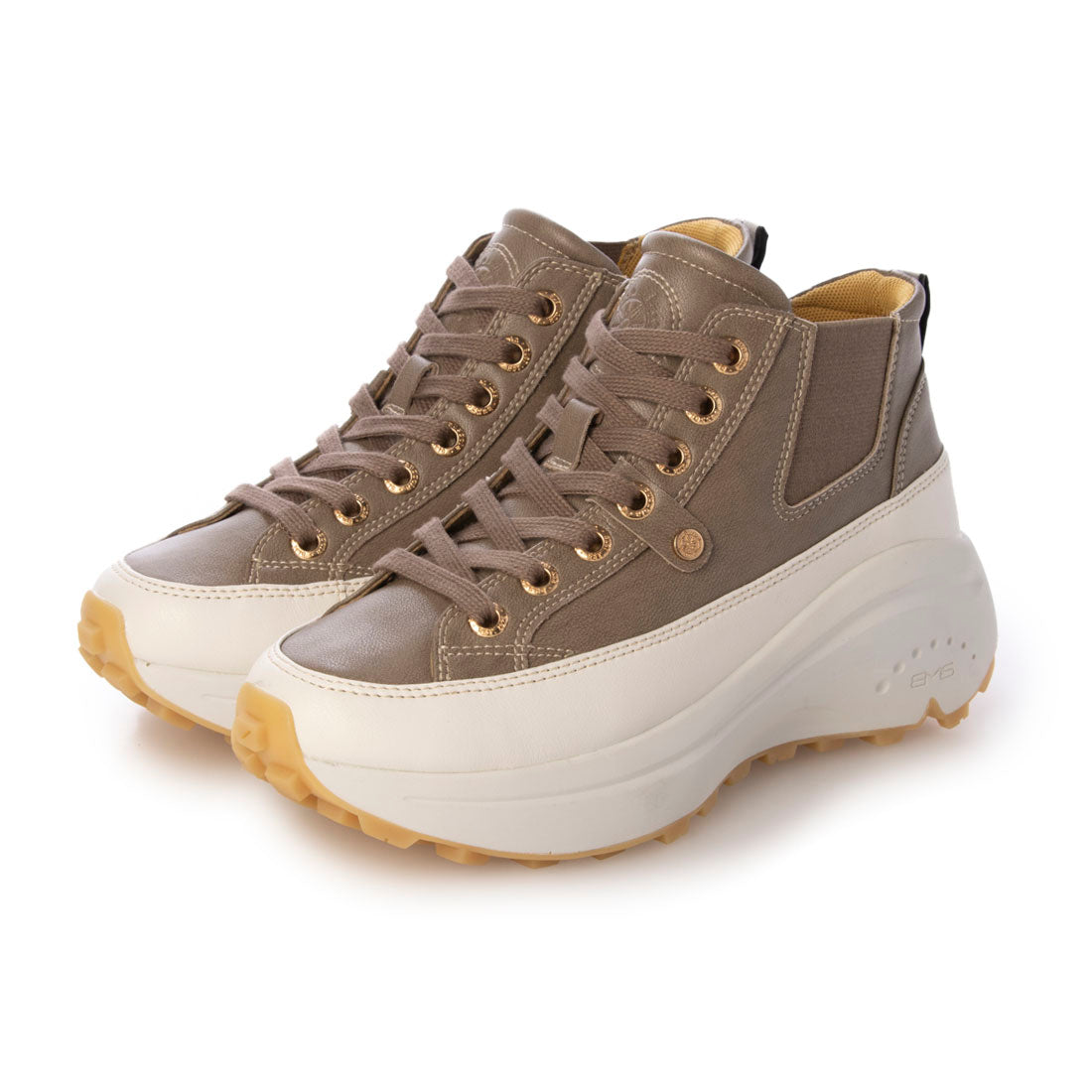 bussola ブソラ BMS ソフトカウレザー ダブルフィッティング ボリュームソールシューズ (Gunmetal) Gunmetal