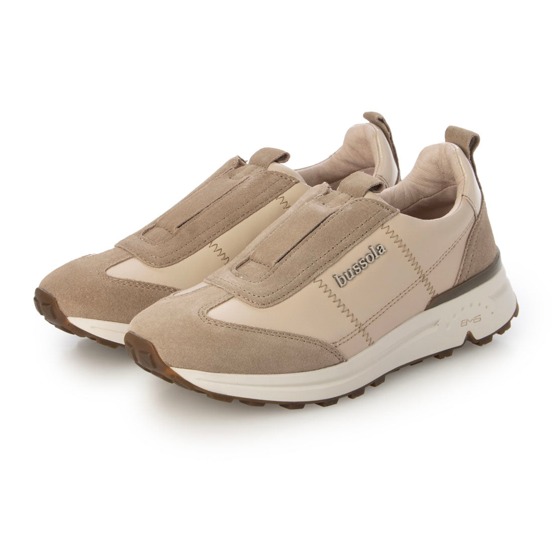 ブソラ bussola 撥水スリッポンスニーカー (ベージュコンビ) ベージュコンビ