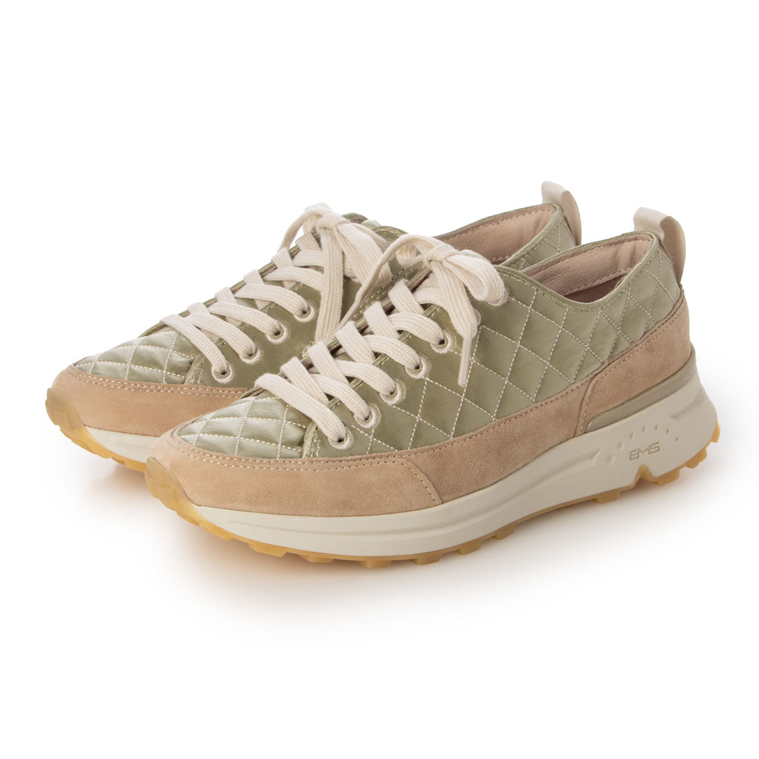 ブソラ bussola bussola ブソラ BMS キルティングレースアップスニーカー(Mint) (Mint) Mint