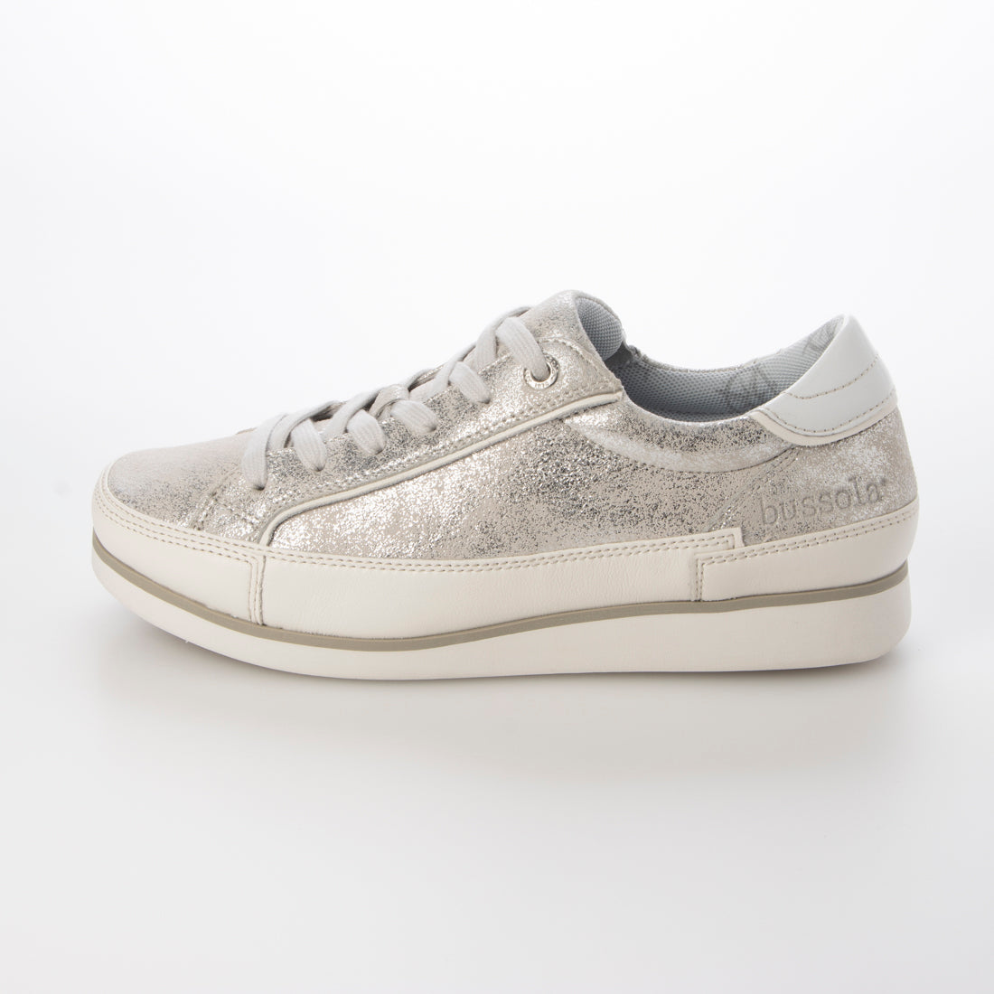 ブソラ bussola 撥水レースアップスニーカー (シルバー) シルバー
