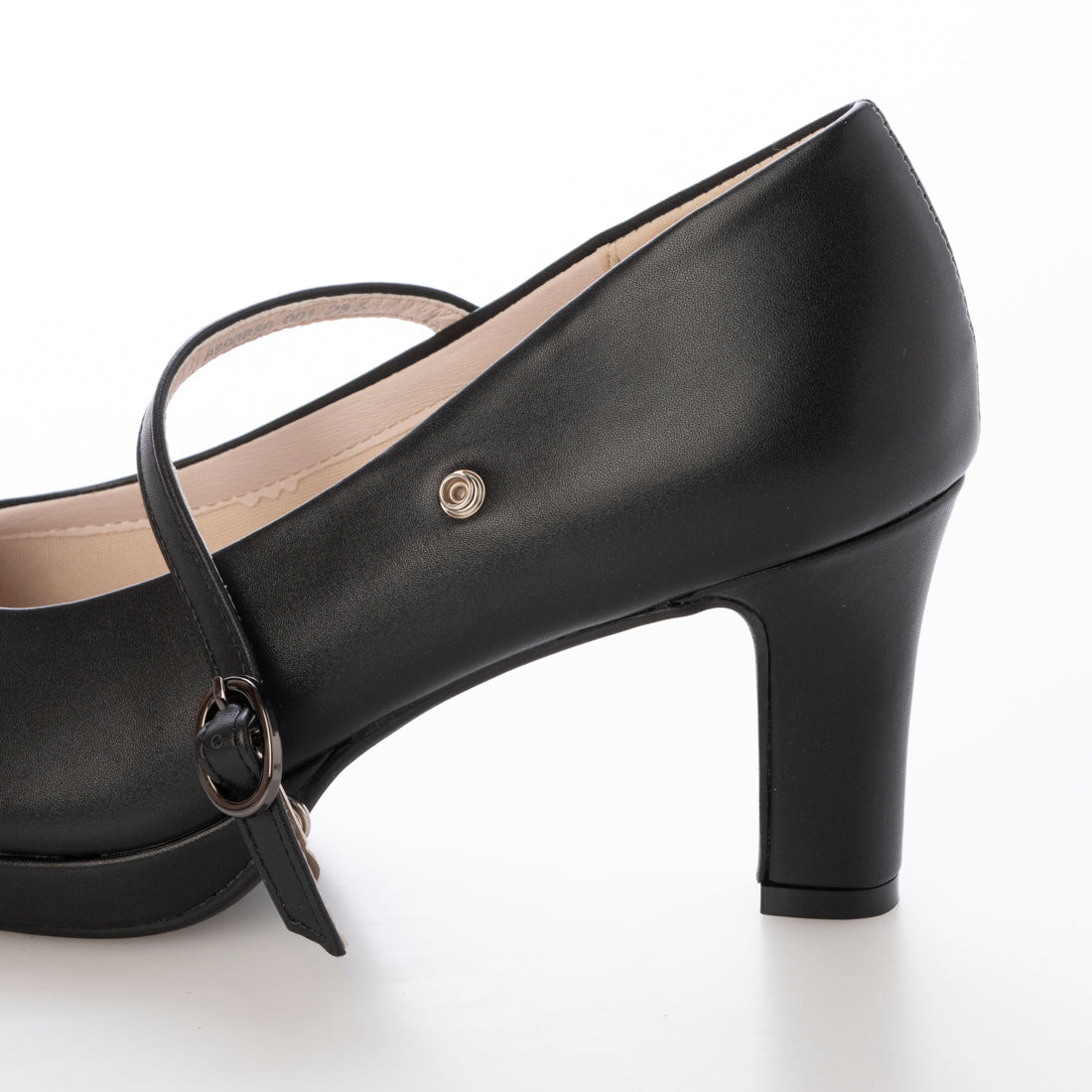 バイアシナガオジサン by あしながおじさん 厚底ストラップパンプス (ブラック) ブラック