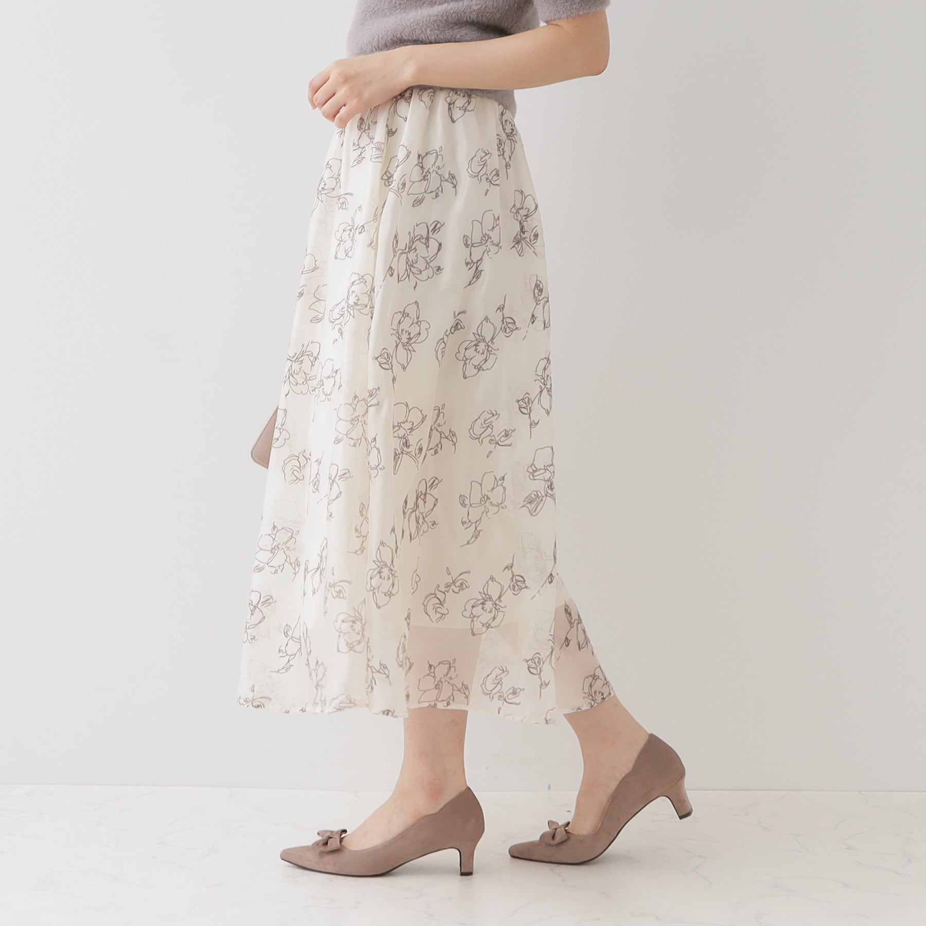 クチュール ブローチ Couture Brooch フロッキーフラワーオーガンジースカート (アイボリー(404)) アイボリー(404)