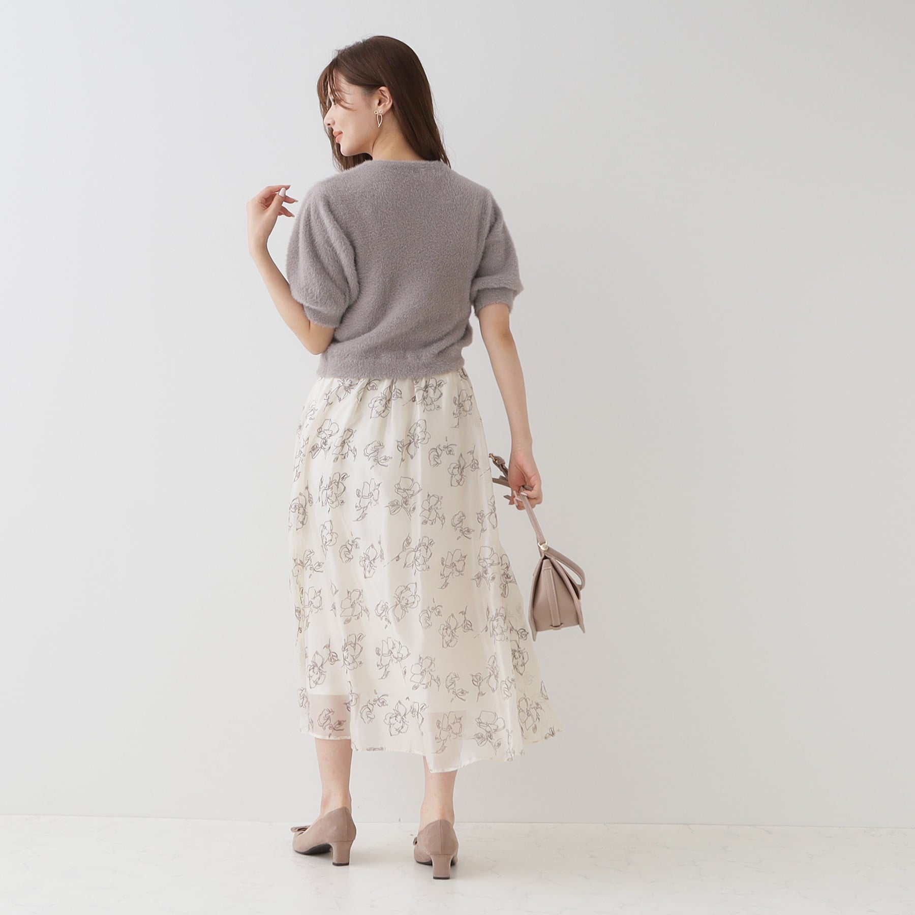 クチュール ブローチ Couture Brooch フロッキーフラワーオーガンジースカート (アイボリー(404)) アイボリー(404)