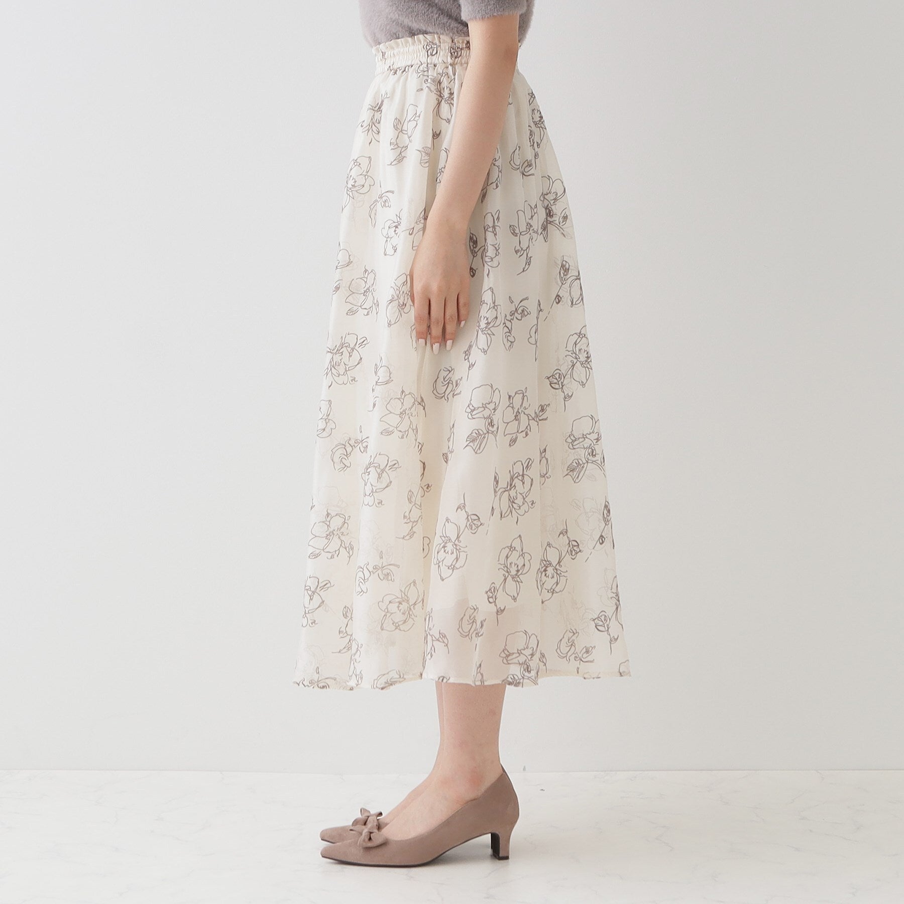 クチュール ブローチ Couture Brooch フロッキーフラワーオーガンジースカート (アイボリー(404)) アイボリー(404)