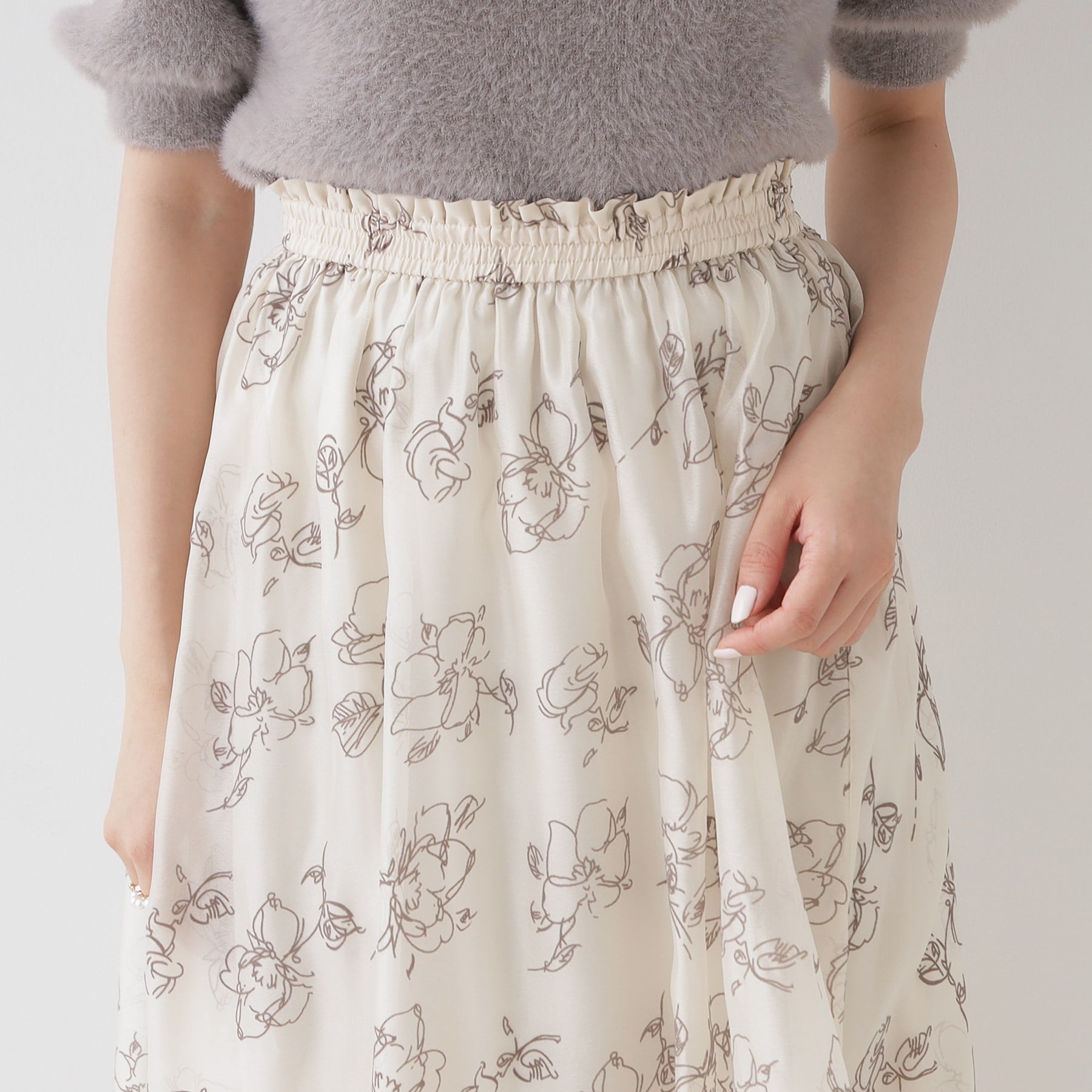 クチュール ブローチ Couture Brooch フロッキーフラワーオーガンジースカート (アイボリー(404)) アイボリー(404)