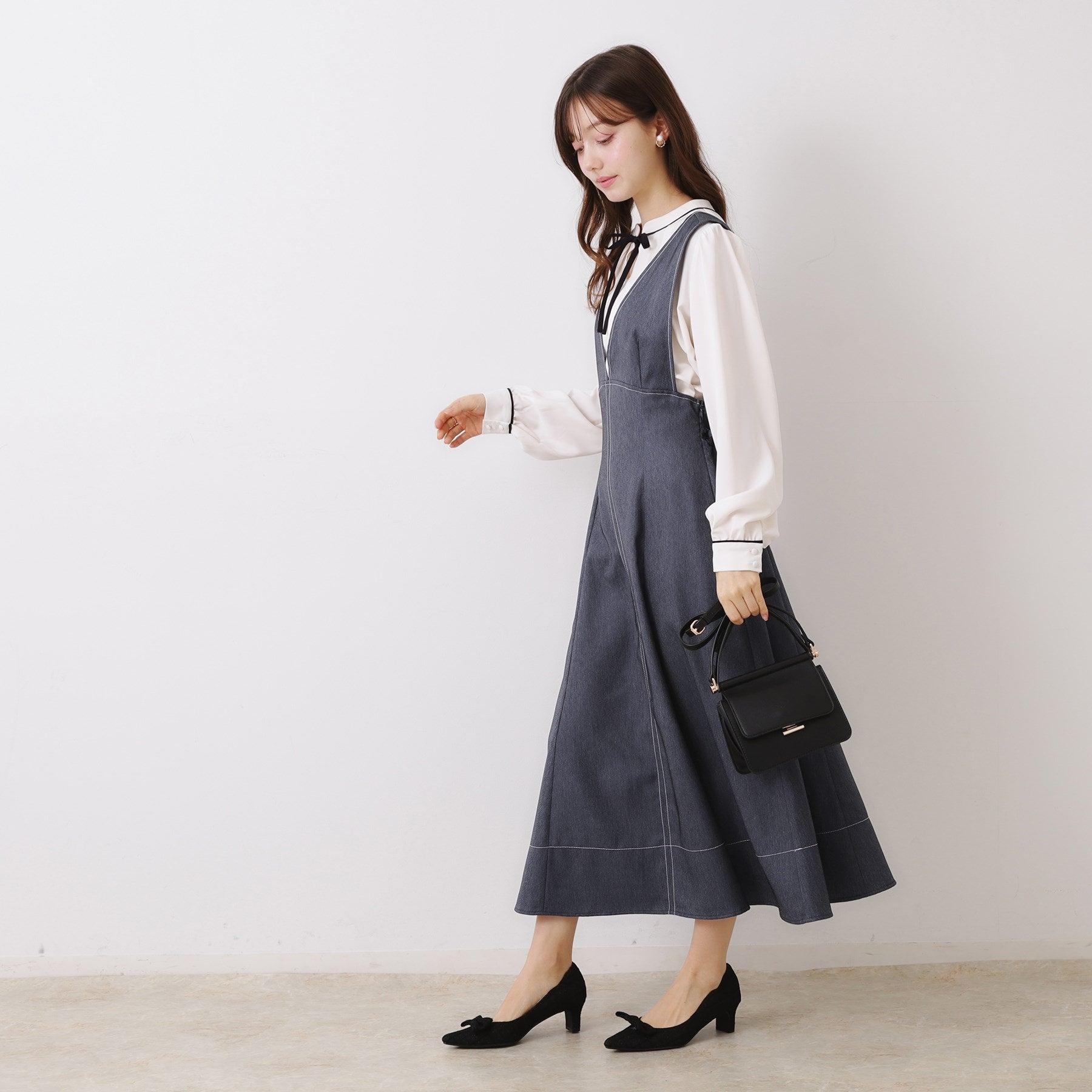 クチュール ブローチ Couture Brooch デニムライク細リボンジャンスカ (ネイビー(094)) ネイビー(094)