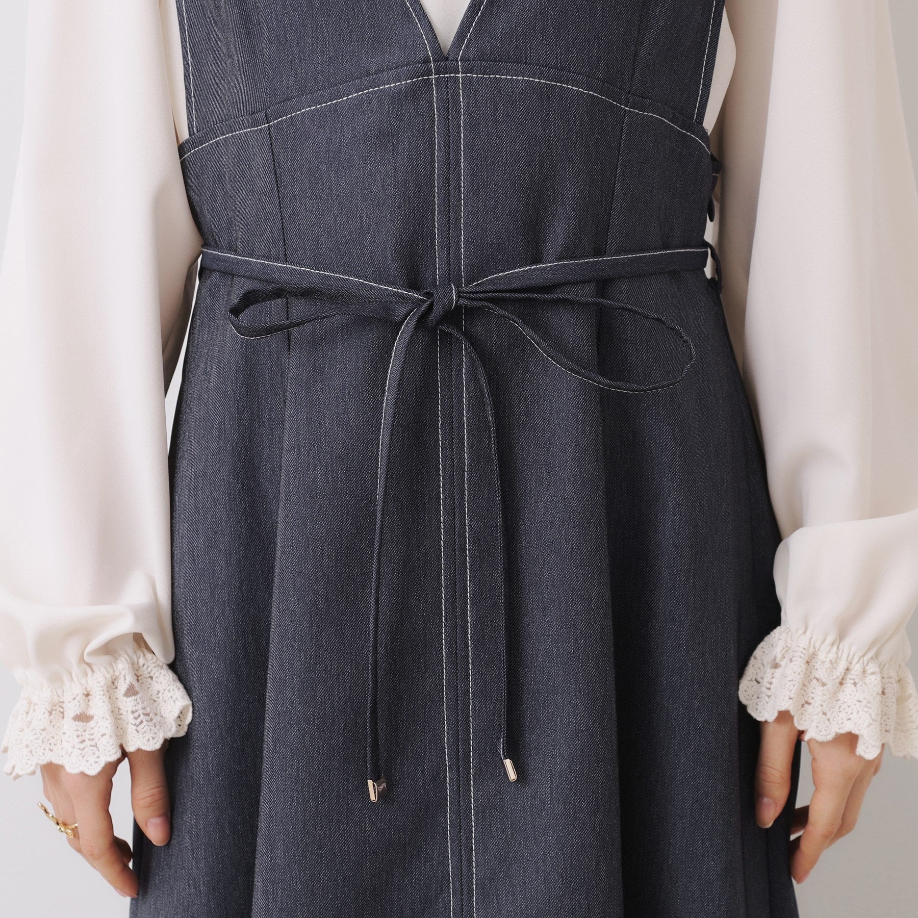 クチュール ブローチ Couture Brooch デニムライク細リボンジャンスカ (ネイビー(094)) ネイビー(094)