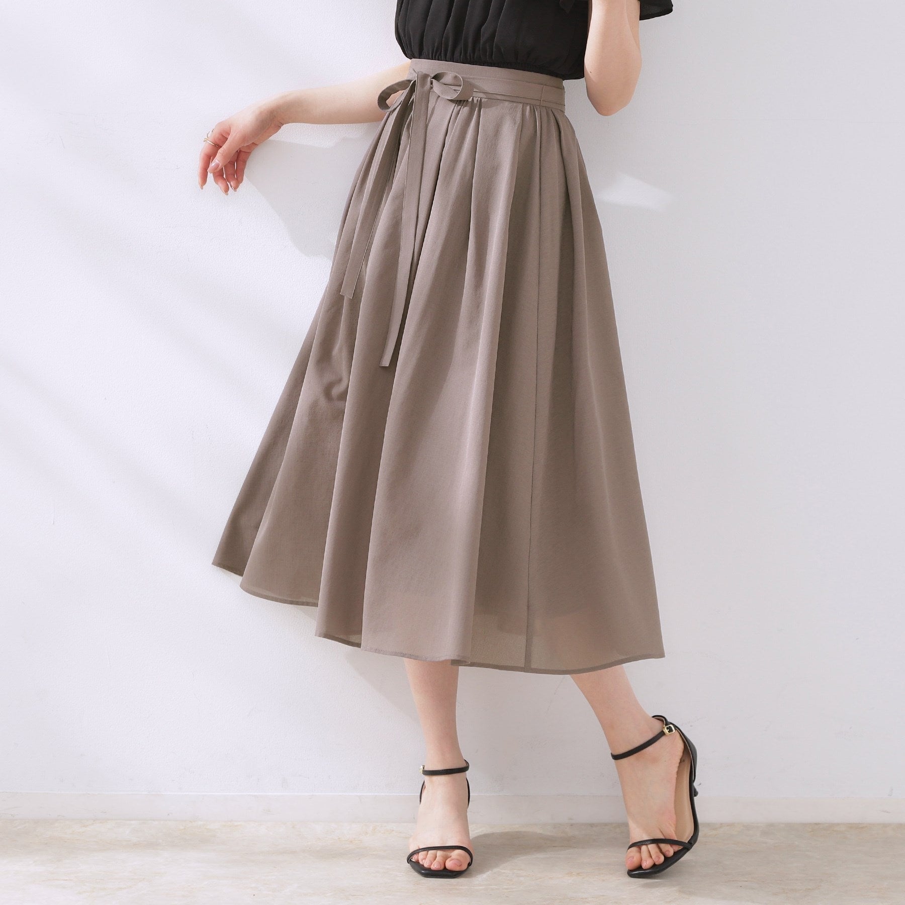クチュール ブローチ Couture Brooch 細リボン付きパレットボイルスカート (トープ(054)) トープ(054)