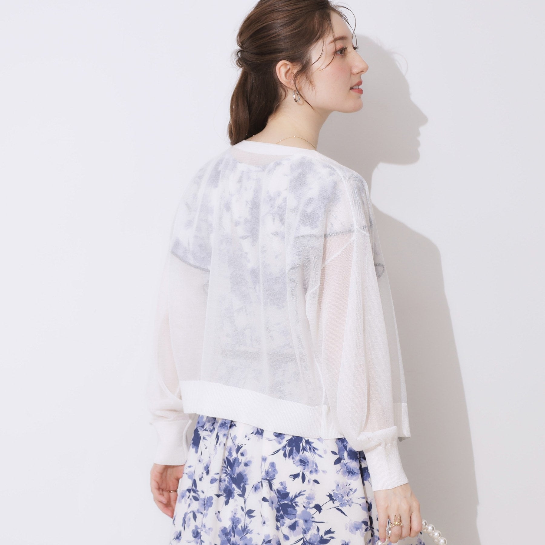 クチュール ブローチ Couture Brooch ダブルパール調釦LEVITAカーディ (ライトピンク(070)) ライトピンク(070)