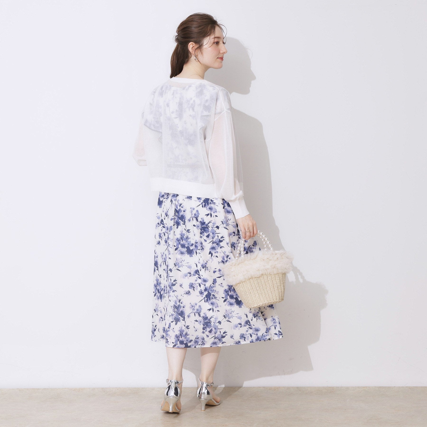 クチュール ブローチ Couture Brooch ダブルパール調釦LEVITAカーディ (ライトピンク(070)) ライトピンク(070)