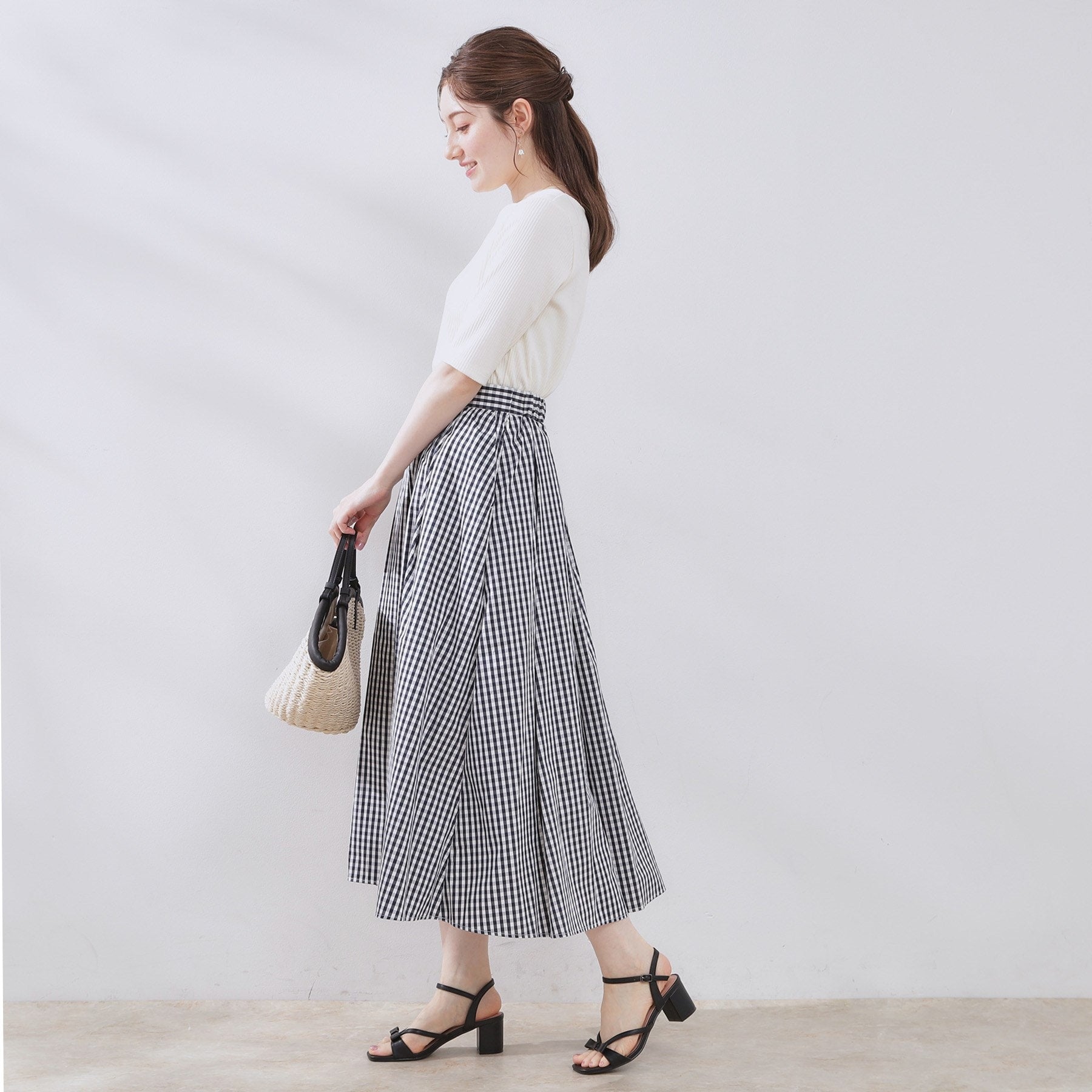 クチュール ブローチ Couture Brooch ハートネックテレコ5分袖プルオーバー (オフホワイト(003)) オフホワイト(003)