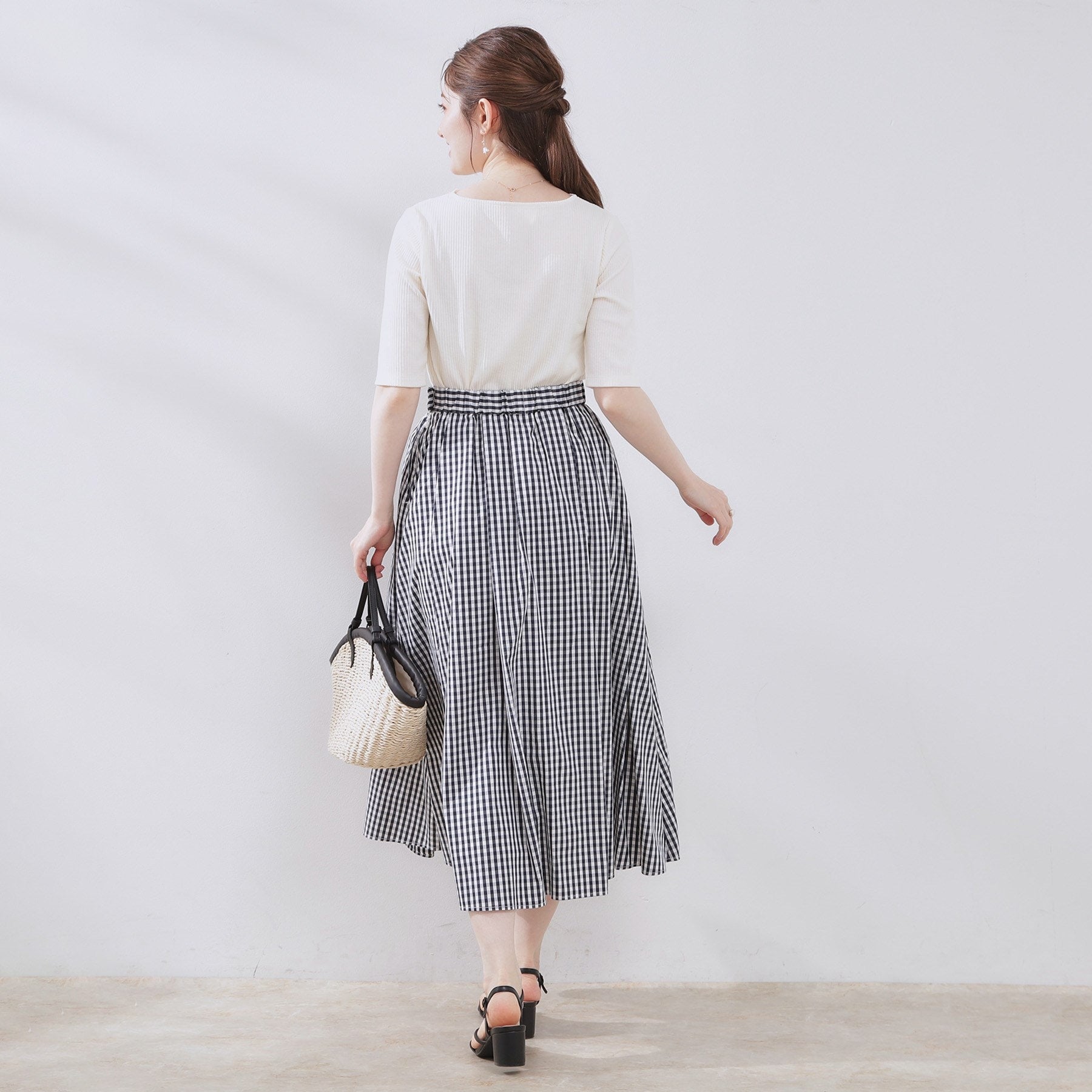 クチュール ブローチ Couture Brooch ハートネックテレコ5分袖プルオーバー (オフホワイト(003)) オフホワイト(003)