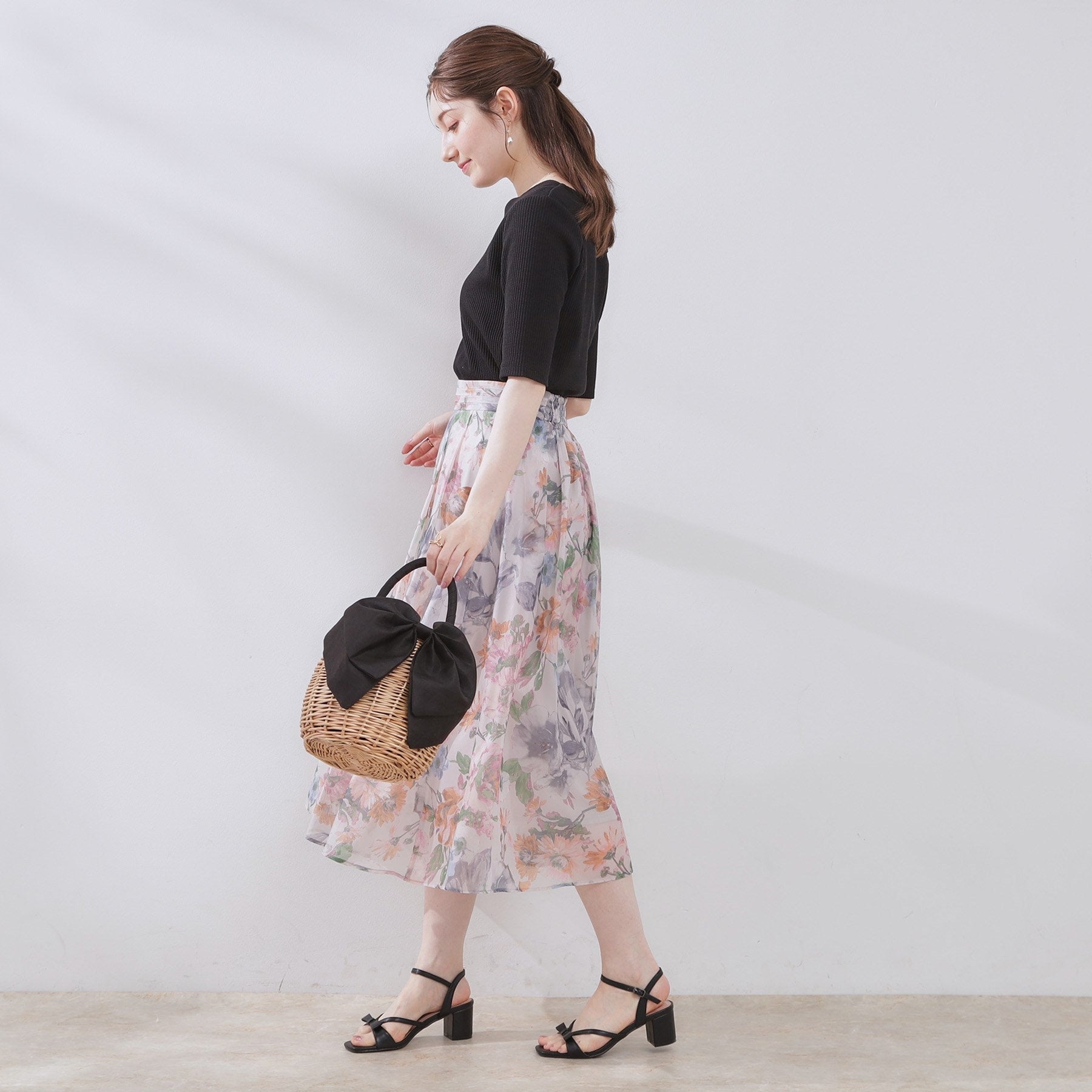 クチュール ブローチ Couture Brooch ハートネックテレコ5分袖プルオーバー (オフホワイト(003)) オフホワイト(003)