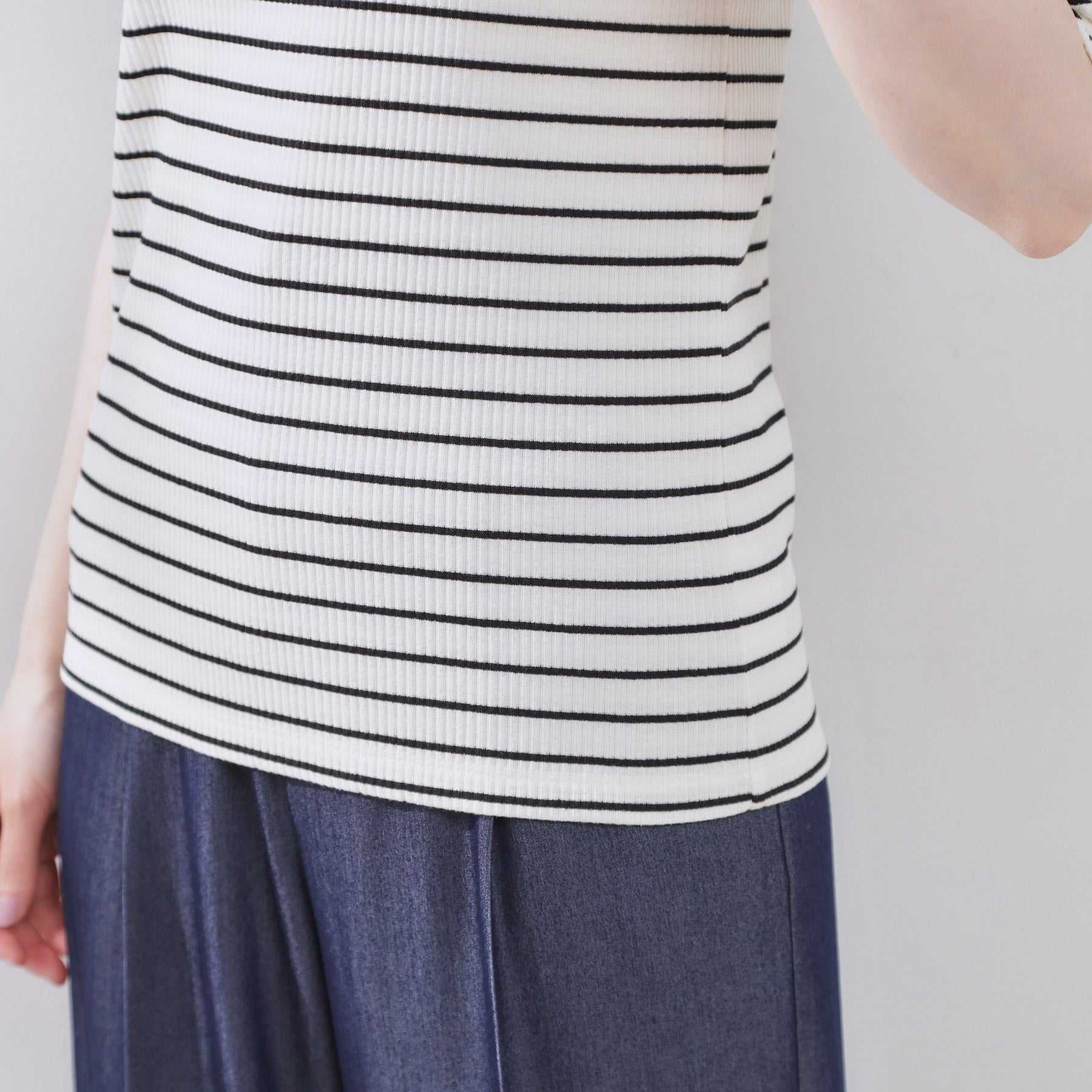 クチュール ブローチ Couture Brooch ハートネックテレコ5分袖プルオーバー (オフホワイト(003)) オフホワイト(003)