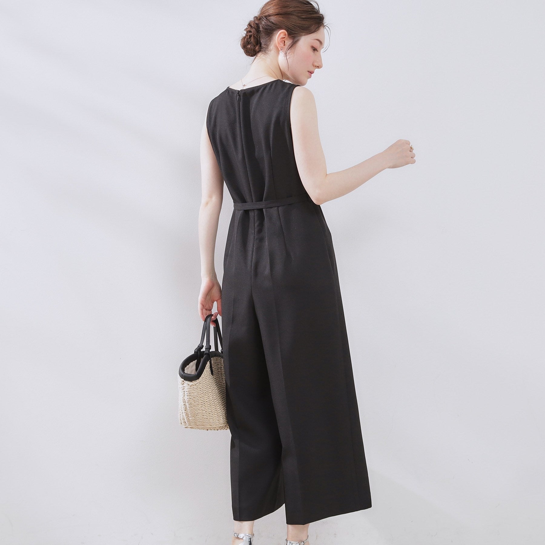 クチュール ブローチ Couture Brooch レース切替デザインオールインワン (ブラック(019)) ブラック(019)