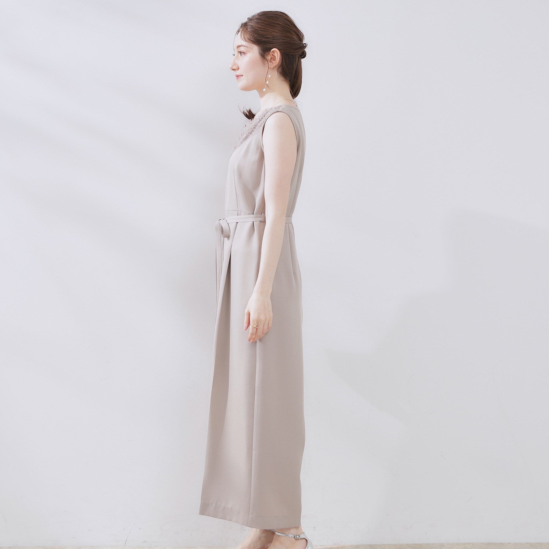 クチュール ブローチ Couture Brooch レース切替デザインオールインワン (ブラック(019)) ブラック(019)