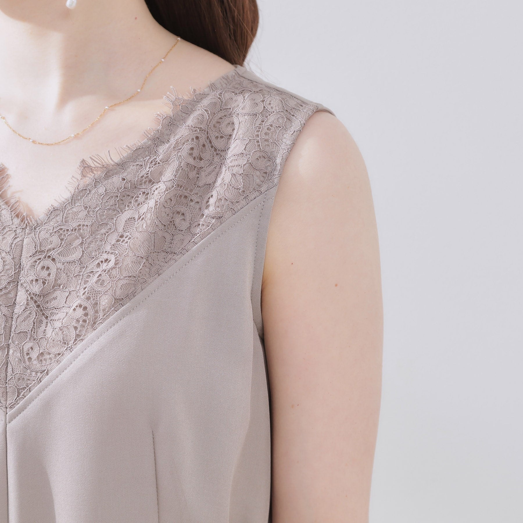 クチュール ブローチ Couture Brooch レース切替デザインオールインワン (ブラック(019)) ブラック(019)