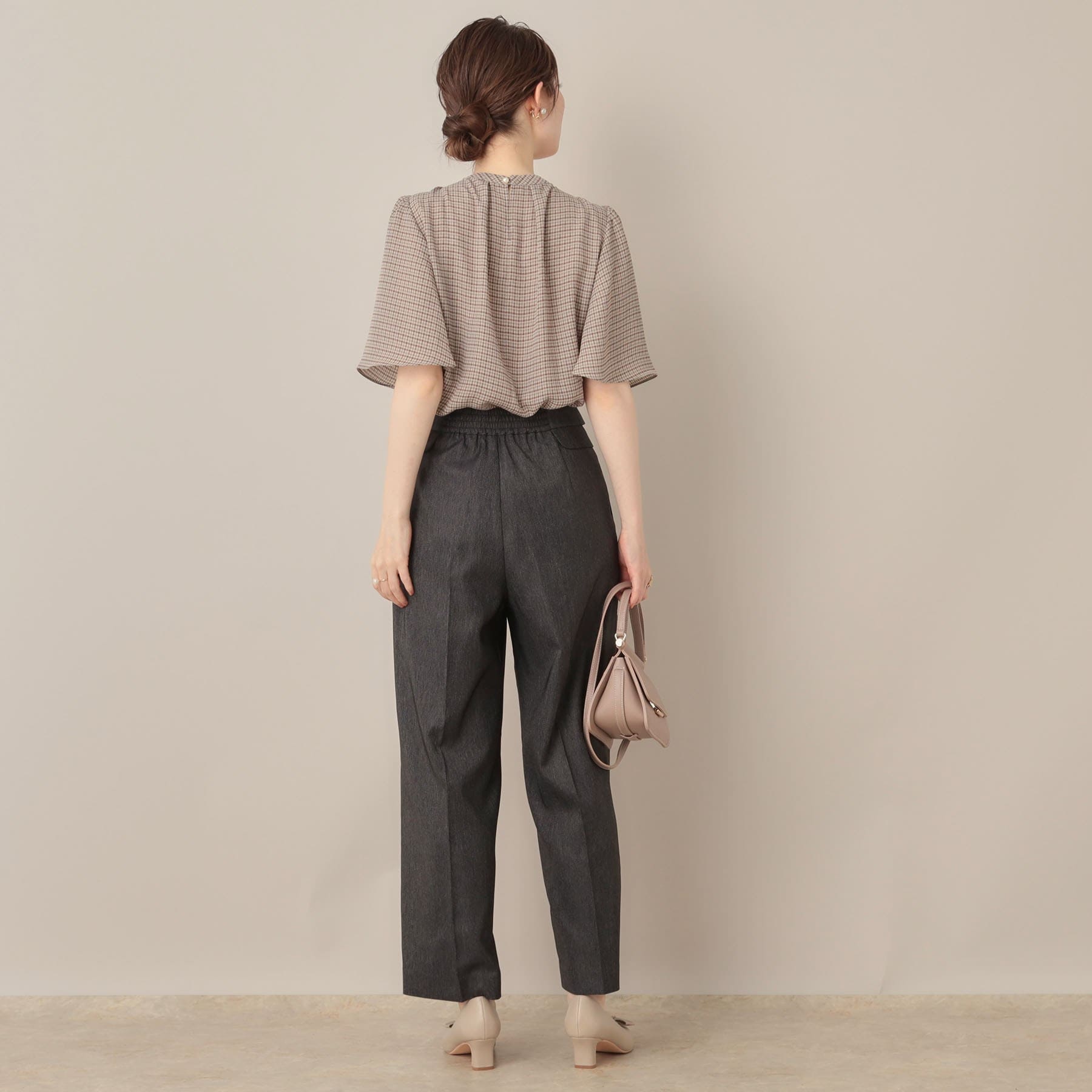 クチュール ブローチ Couture Brooch デニムライク釦デザインパンツ (ブラック(019)) ブラック(019)