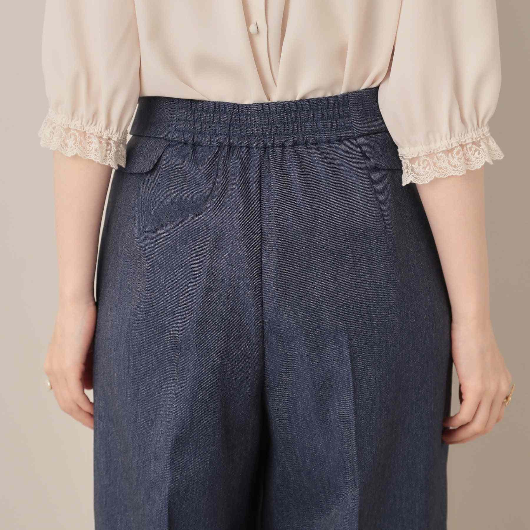 クチュール ブローチ Couture Brooch デニムライク釦デザインパンツ (ブラック(019)) ブラック(019)