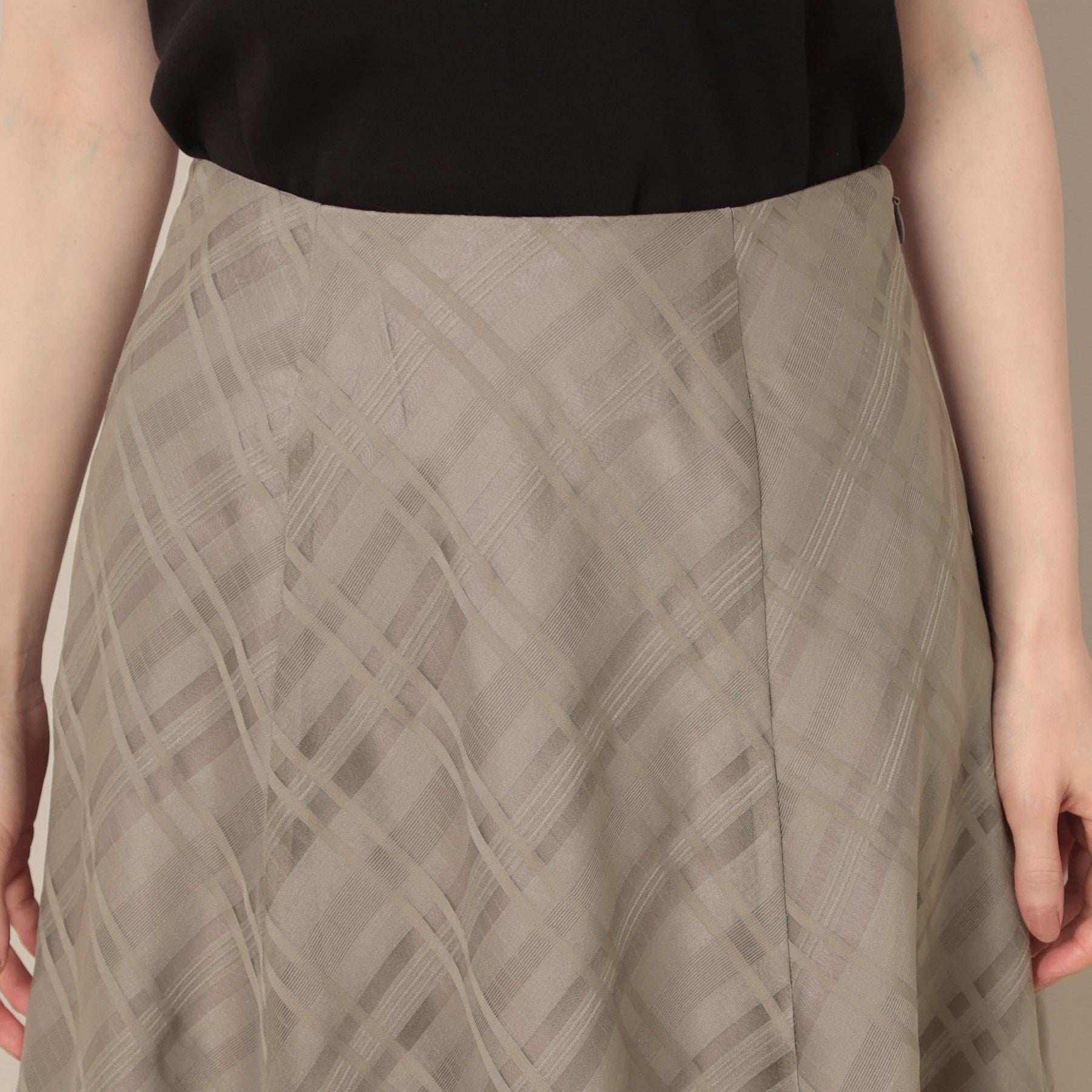 クチュール ブローチ Couture Brooch シアーチェックオーガンジースカート (ブラック(019)) ブラック(019)