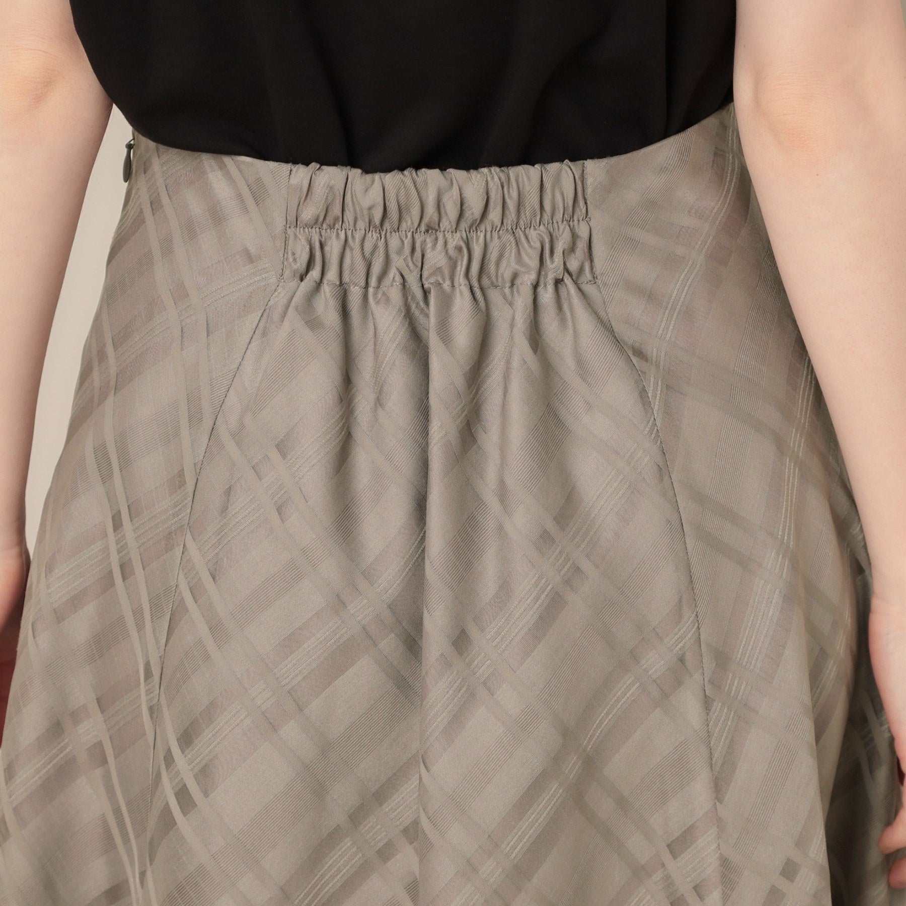 クチュール ブローチ Couture Brooch シアーチェックオーガンジースカート (ブラック(019)) ブラック(019)