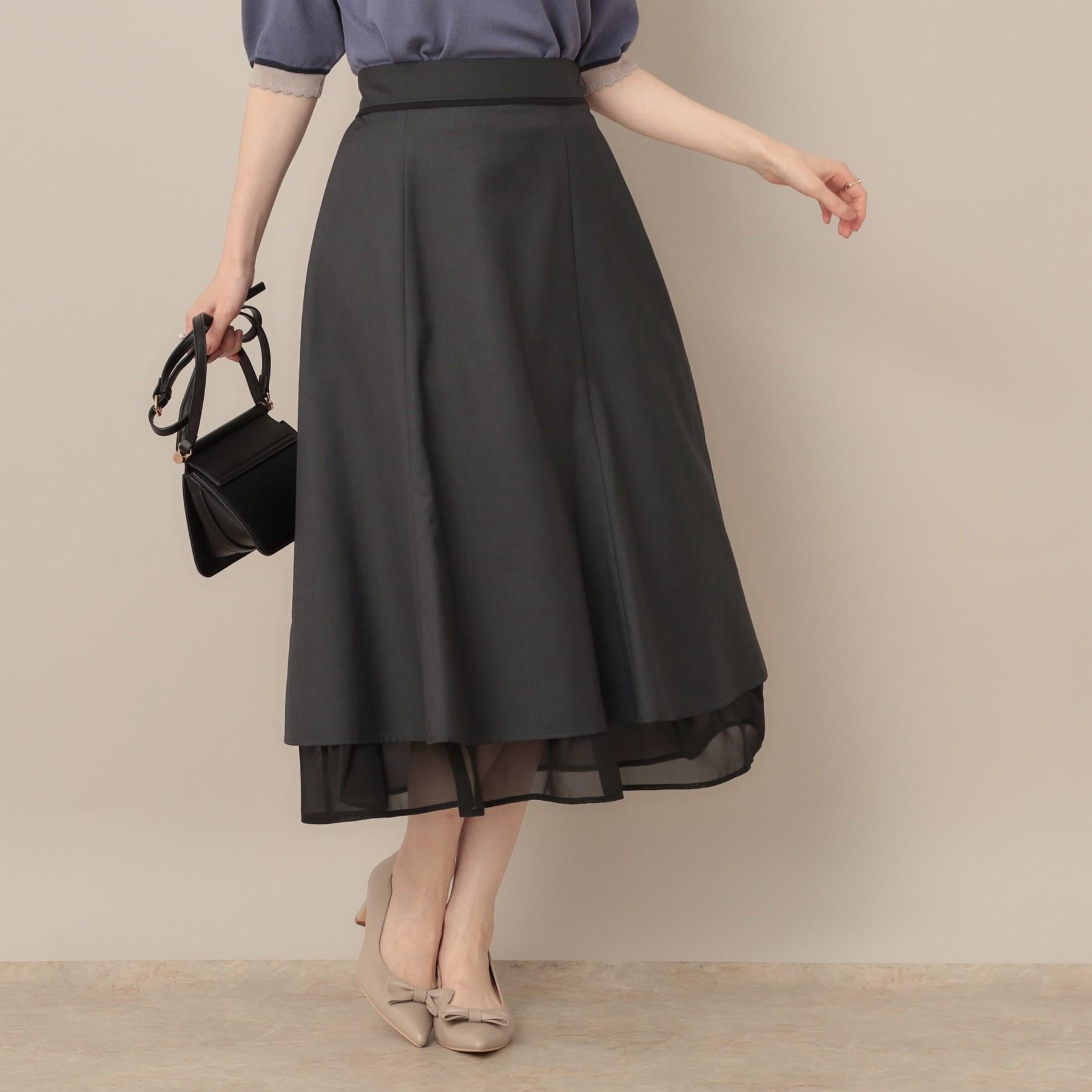 クチュール ブローチ Couture Brooch 裾シアーフレアスカート (ブラウン(044)) ブラウン(044)