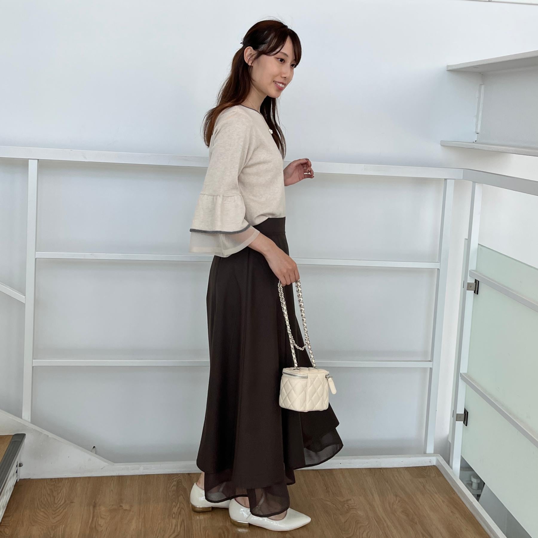 クチュール ブローチ Couture Brooch 裾シアーフレアスカート (ブラウン(044)) ブラウン(044)