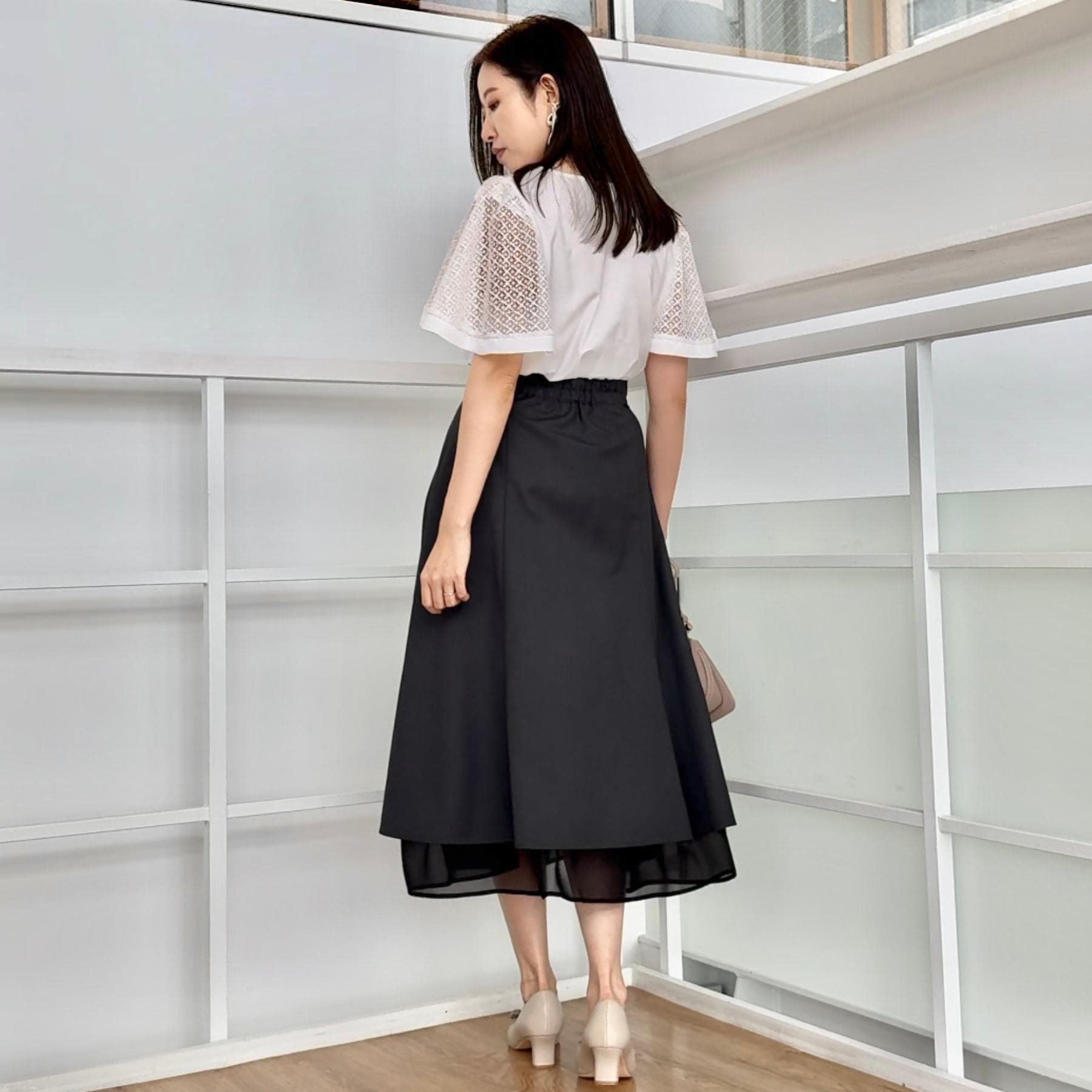 クチュール ブローチ Couture Brooch 裾シアーフレアスカート (ブラウン(044)) ブラウン(044)