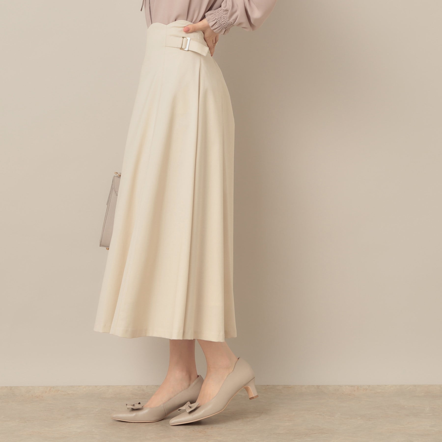 クチュール ブローチ Couture Brooch スカラウエスト サイドベルト パネルスカート (アイボリー(004)) アイボリー(004)