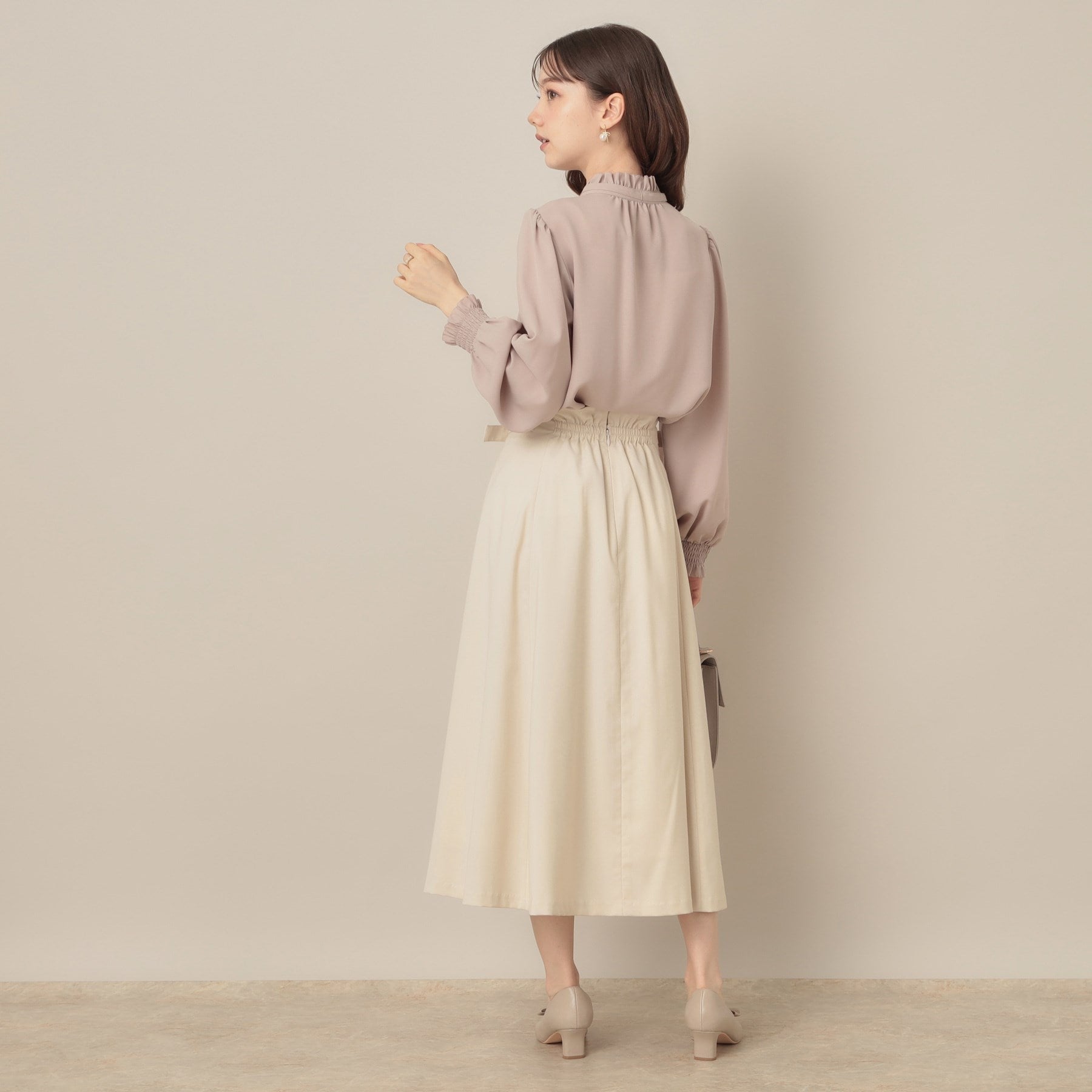 クチュール ブローチ Couture Brooch スカラウエスト サイドベルト パネルスカート (アイボリー(004)) アイボリー(004)