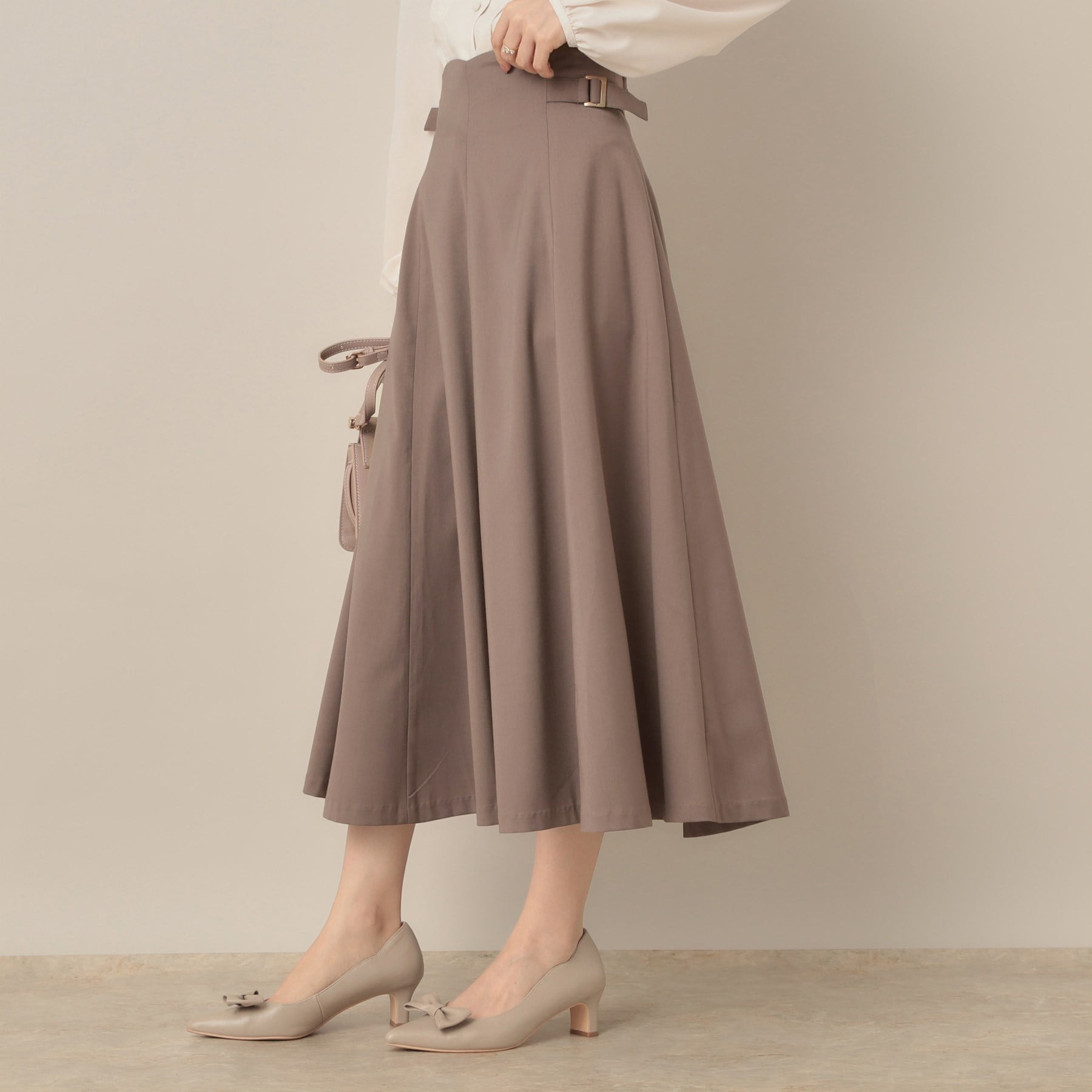 クチュール ブローチ Couture Brooch スカラウエスト サイドベルト パネルスカート (アイボリー(004)) アイボリー(004)